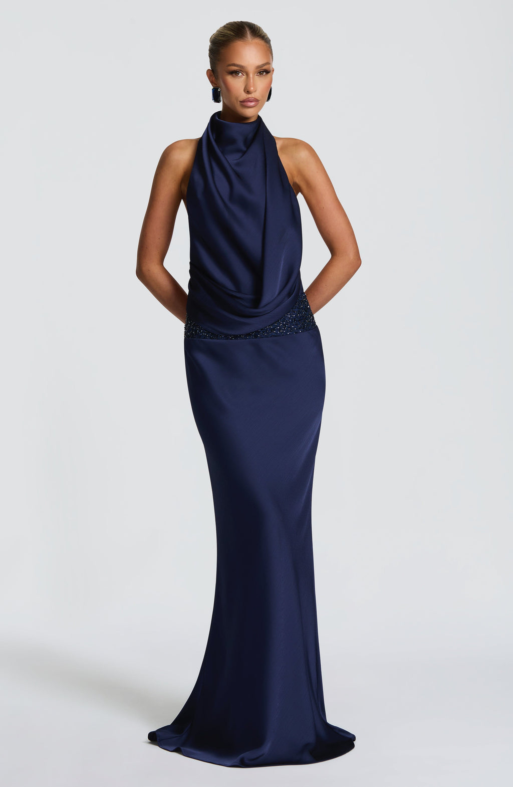 Fioreclo Armelle Maxi Dress in Navy