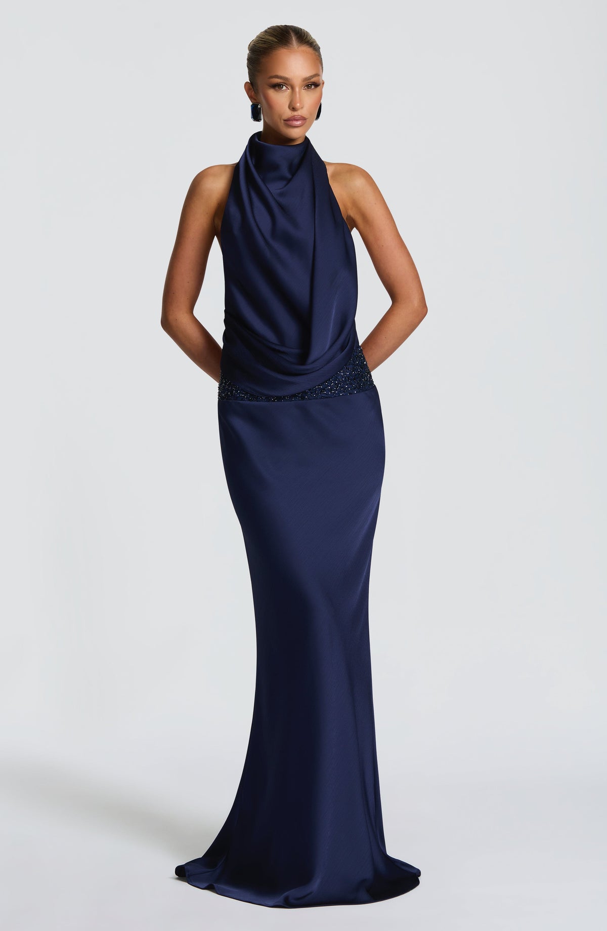 Fioreclo Armelle Maxi Dress in Navy