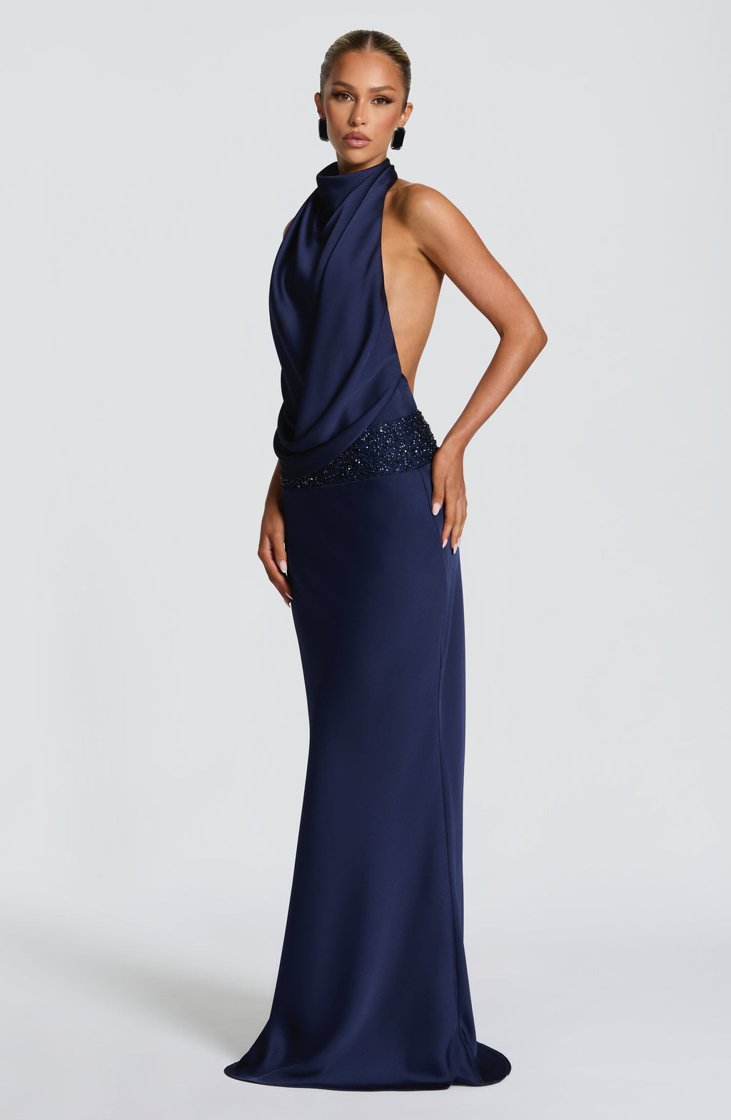 Fioreclo Armelle Maxi Dress in Navy