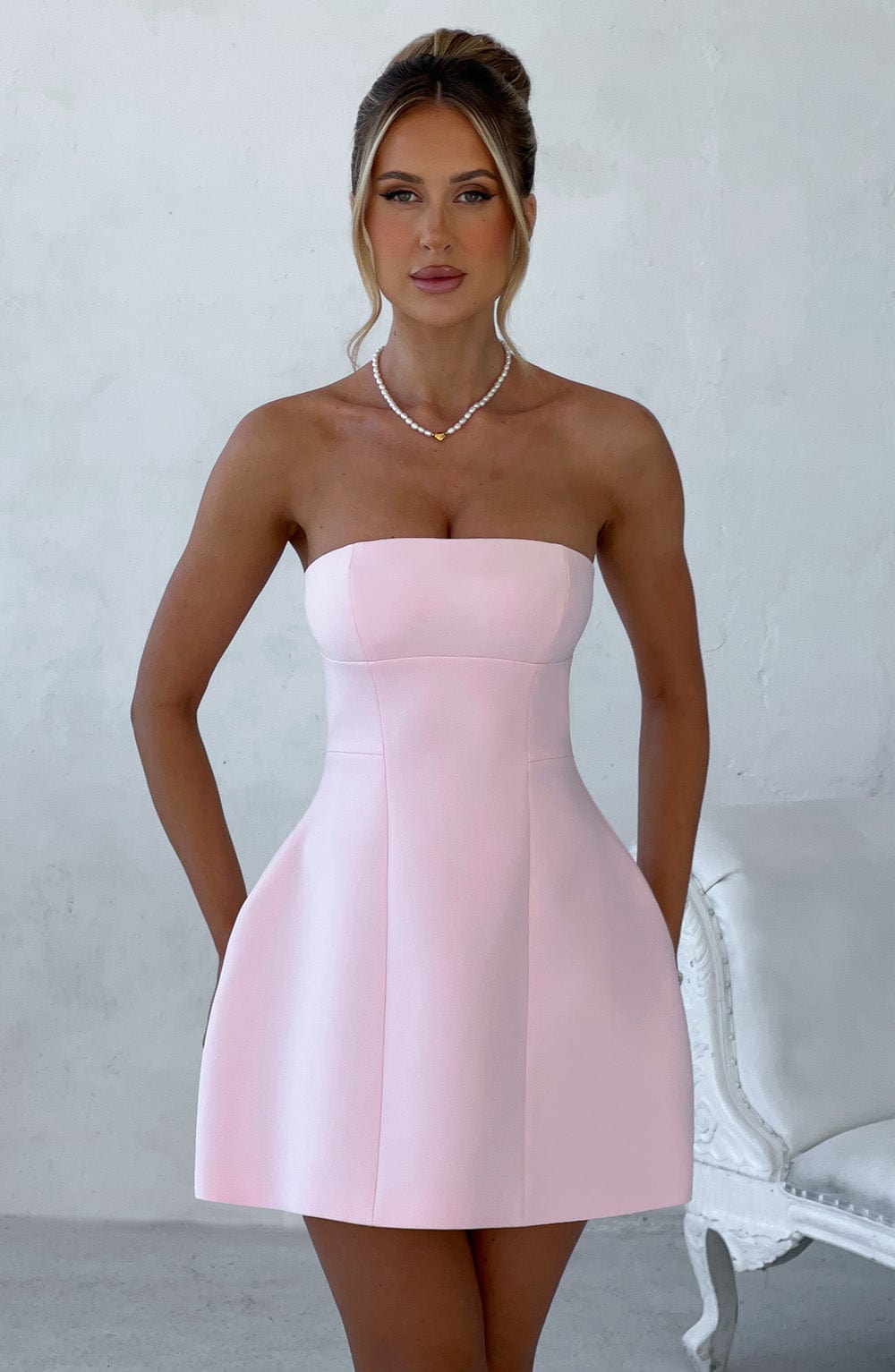 Fioreclo Asha Mini Dress in Blush