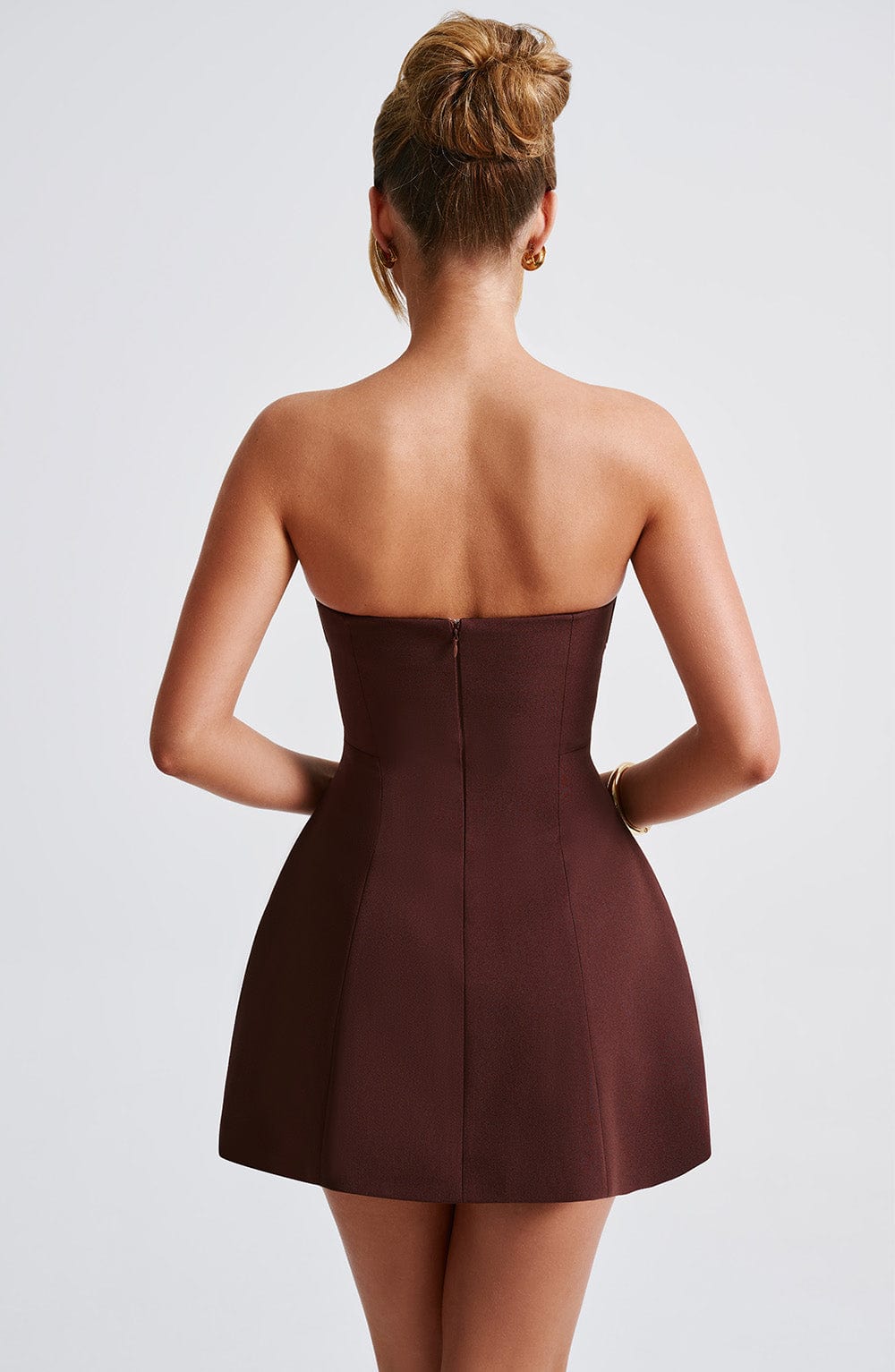Fioreclo Asha Mini Dress in Brown