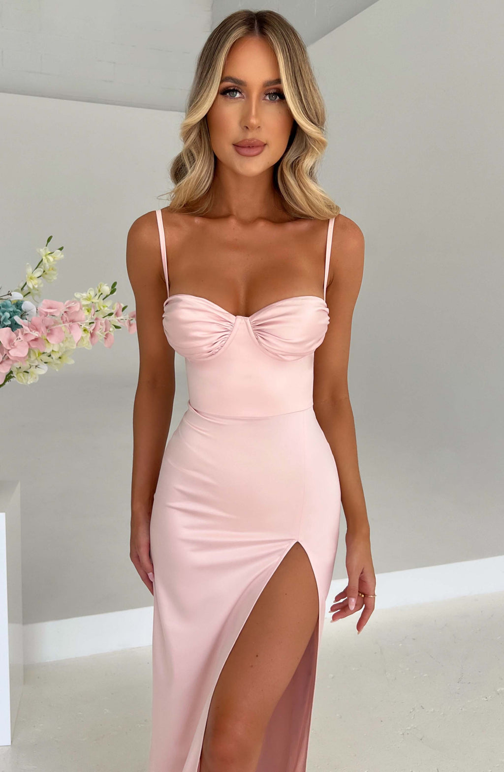 Fioreclo Aurora Maxi Dress in Blush