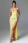 Fioreclo Aurora Maxi Dress in Lemon