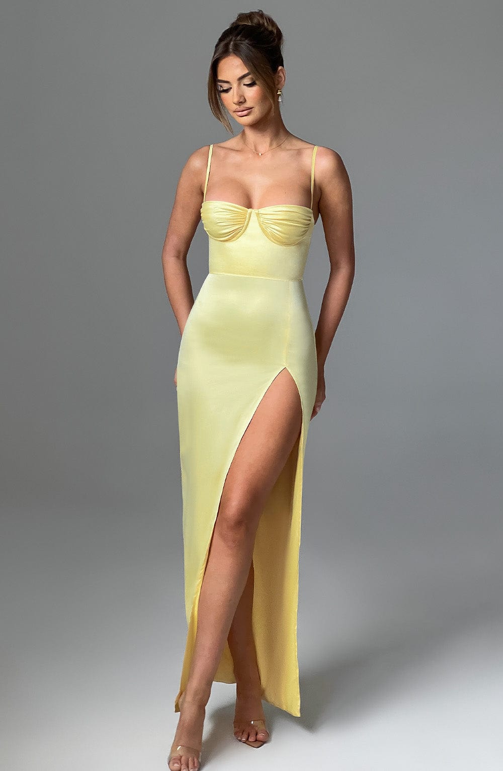 Fioreclo Aurora Maxi Dress in Lemon