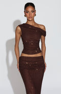 Fioreclo Aveline Top in Plum Brown