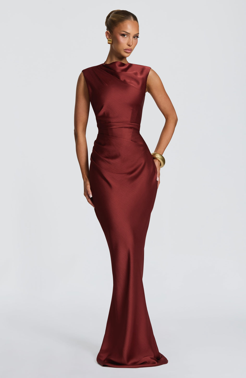 Fioreclo Avielle Maxi Dress in Deep Rust