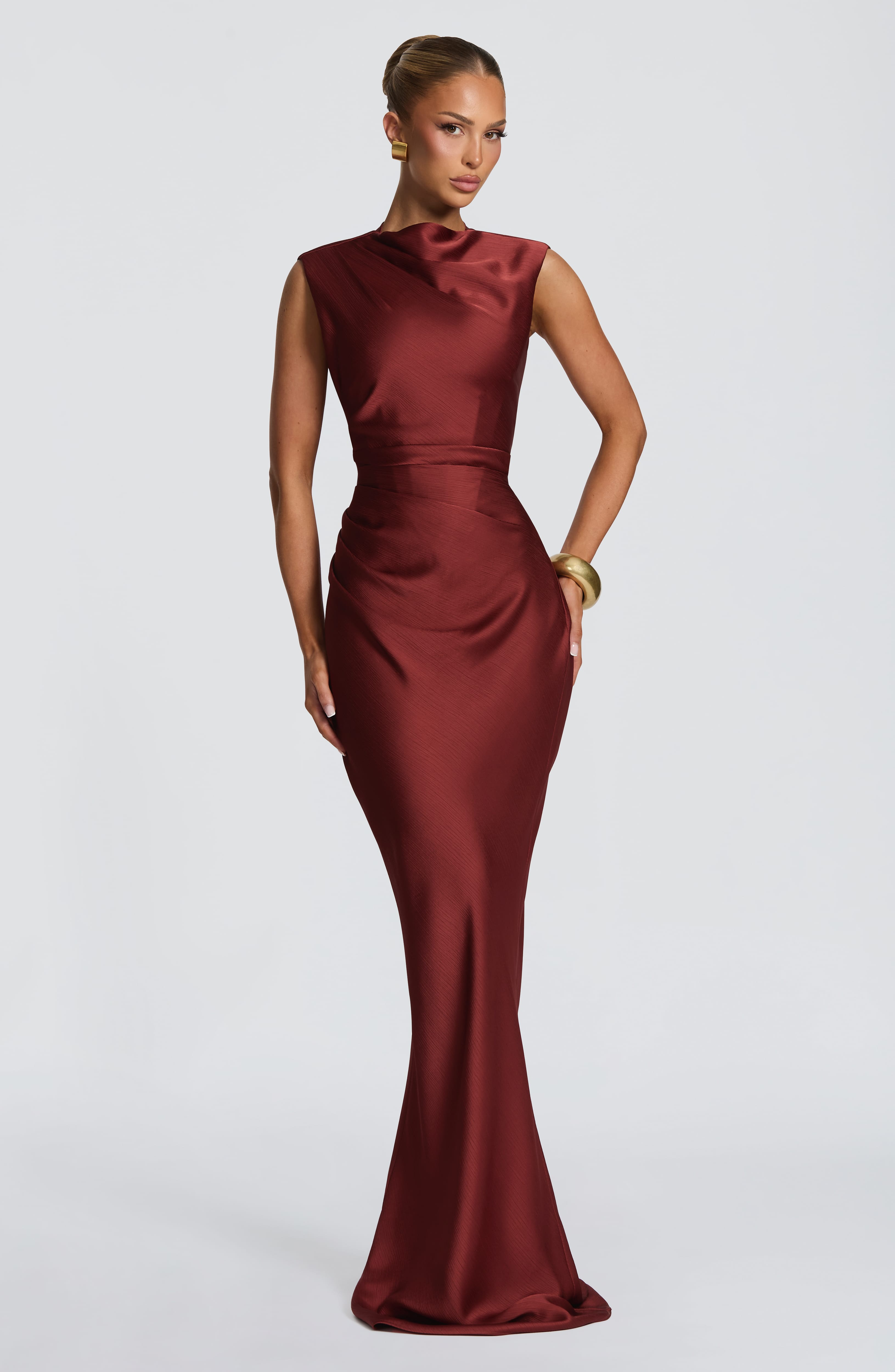 Fioreclo Avielle Maxi Dress in Deep Rust
