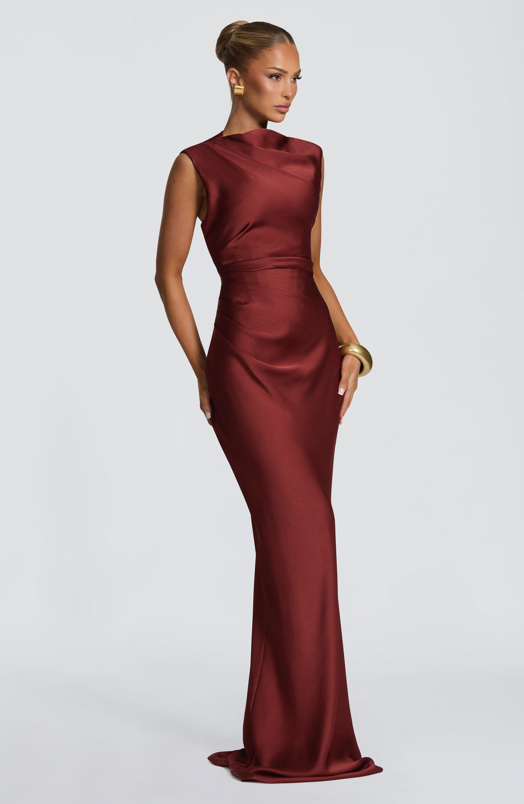 Fioreclo Avielle Maxi Dress in Deep Rust