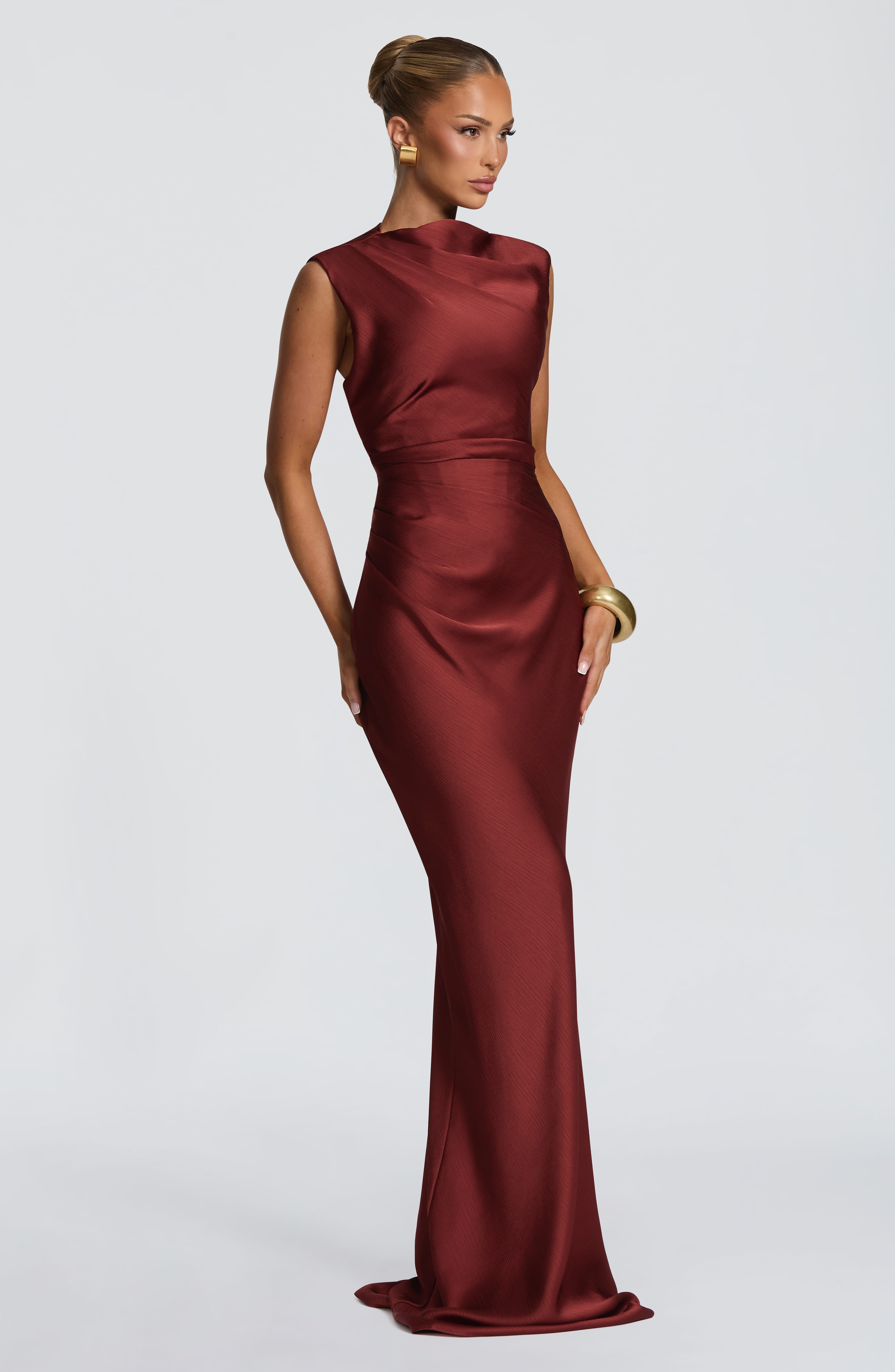 Fioreclo Avielle Maxi Dress in Deep Rust