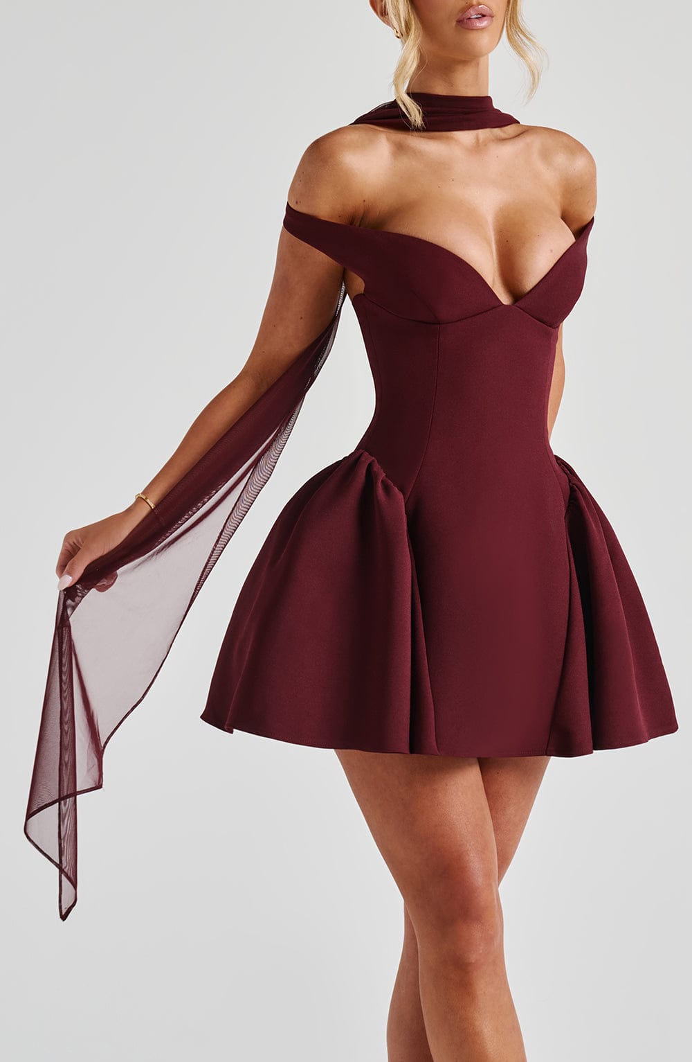 Fioreclo Aylah Scarf in Cherry Lacquer