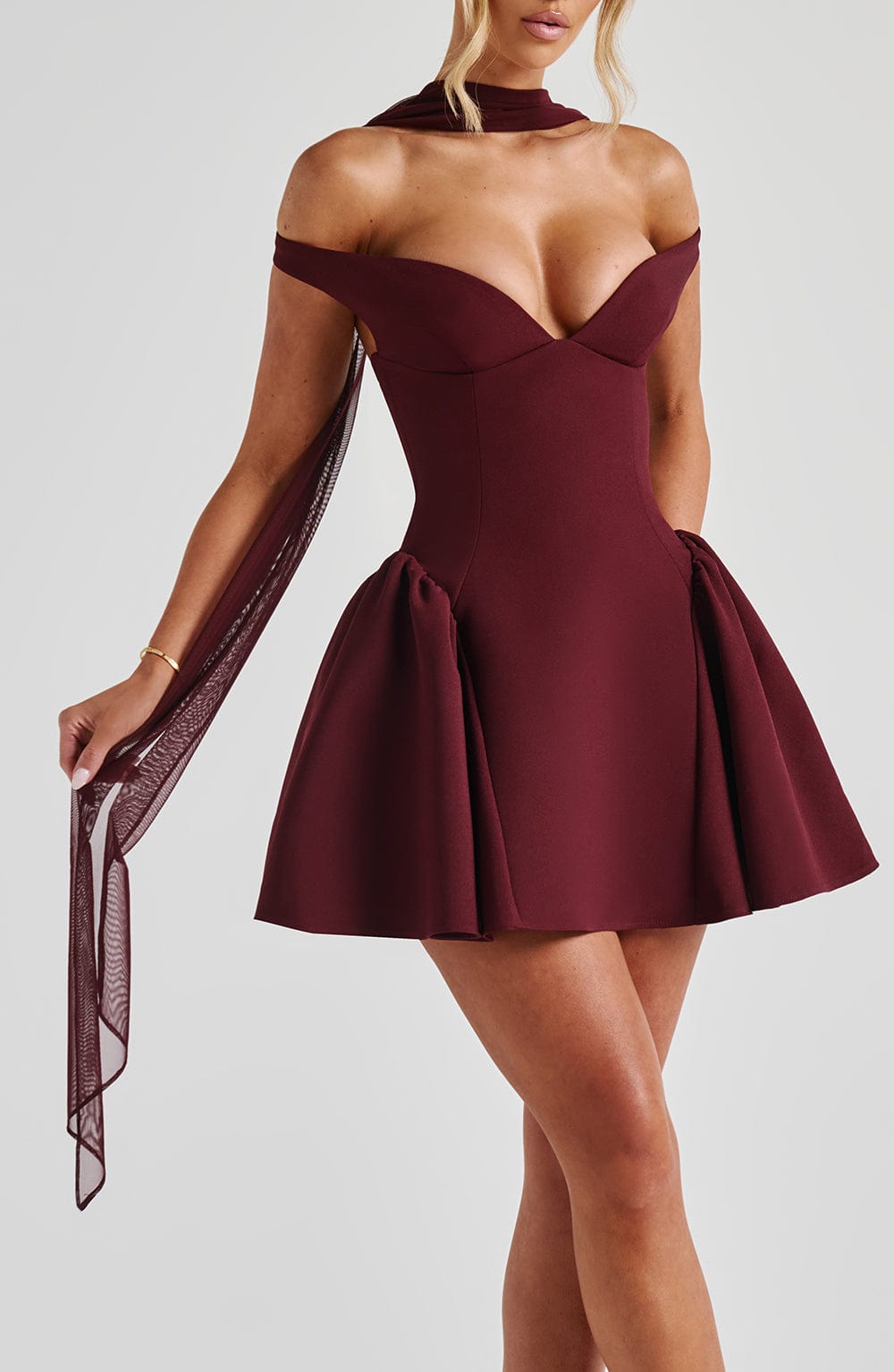Fioreclo Aylah Scarf in Cherry Lacquer