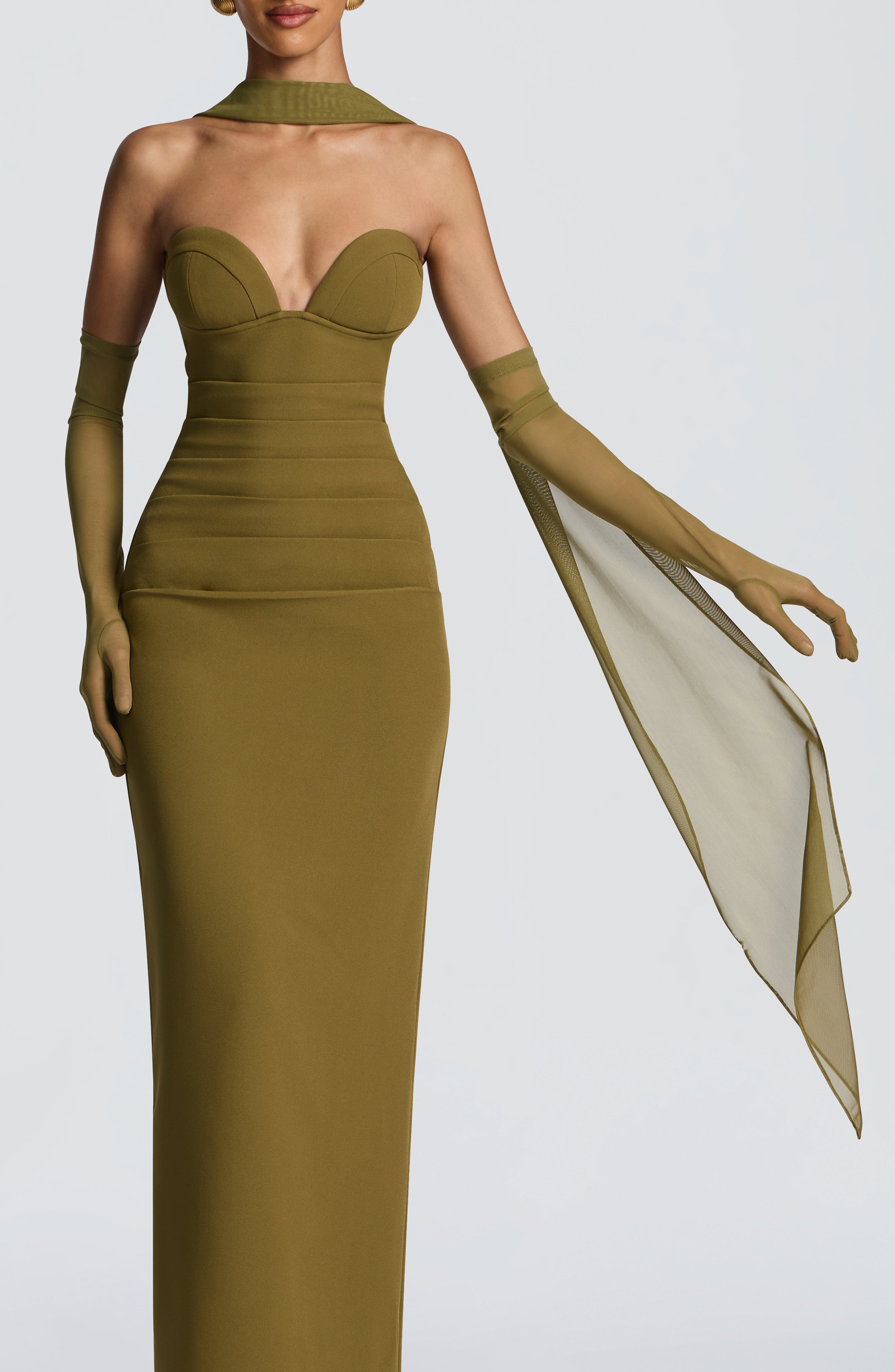 Fioreclo Aylah Scarf in Deep Olive