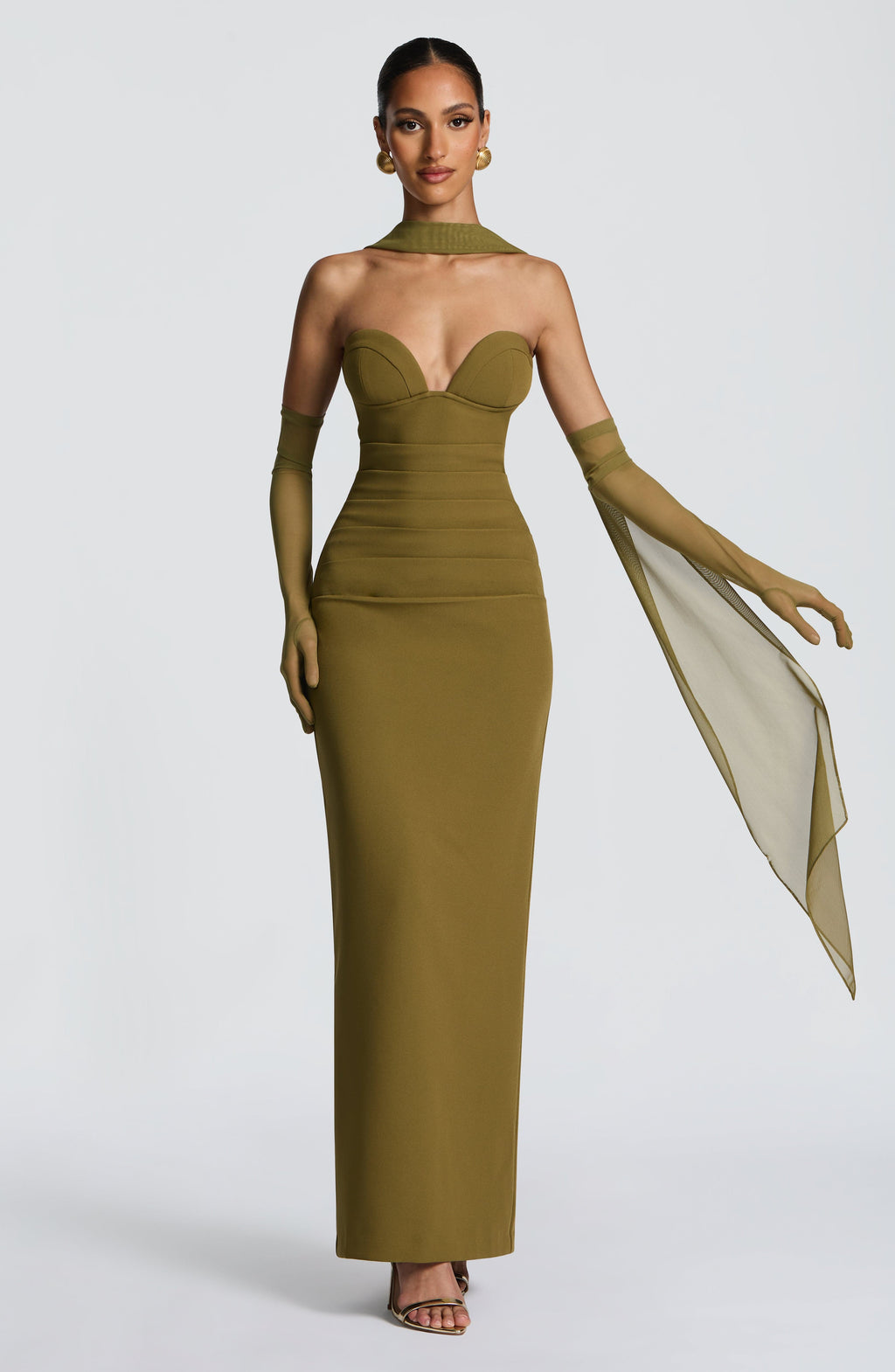 Fioreclo Aylah Scarf in Deep Olive