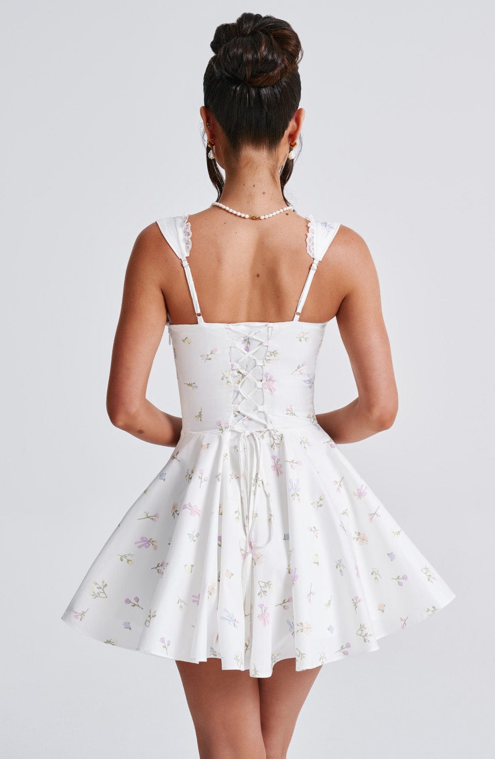 Flourenne Adalene Mini Dress in Multi Floral Print