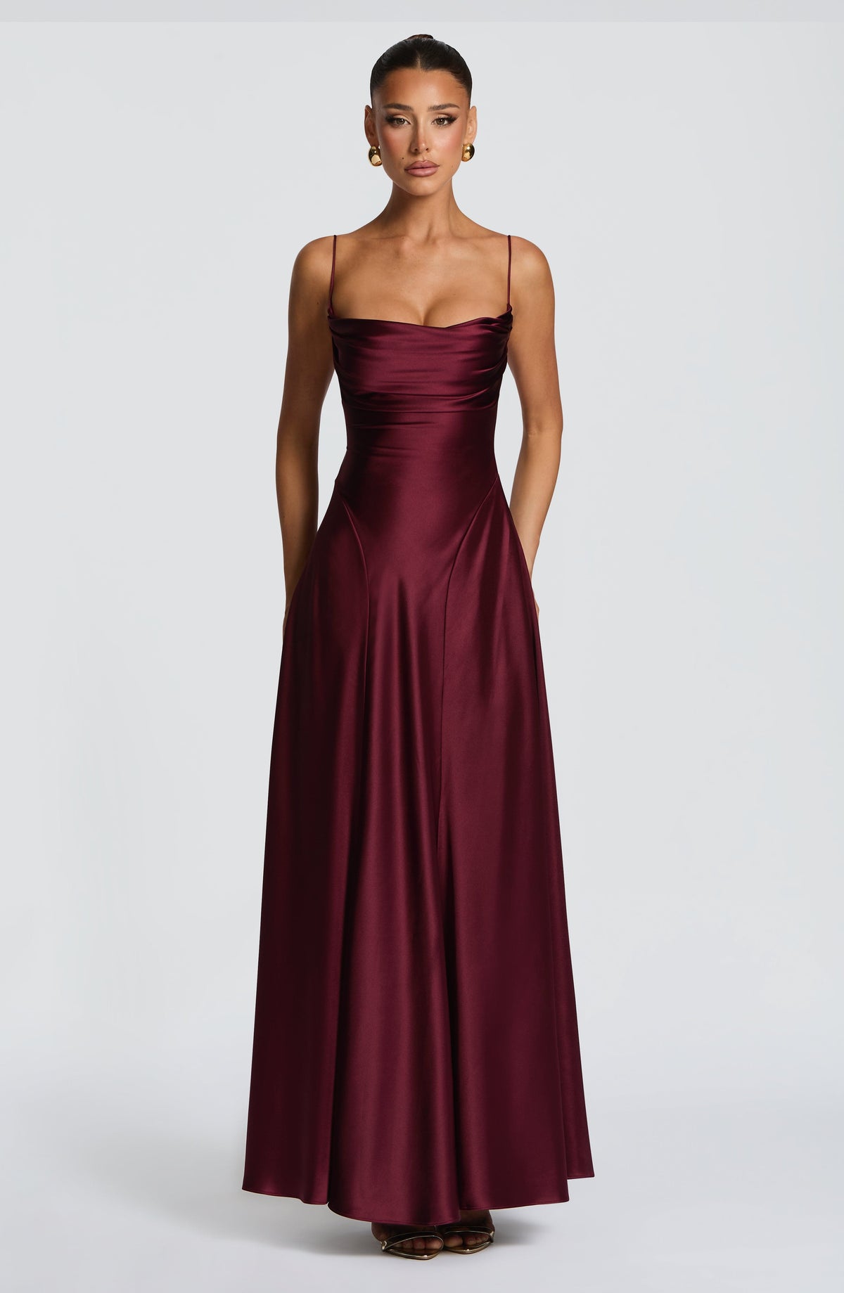 Flourenne Adeline Maxi Dress in Cherry Lacquer