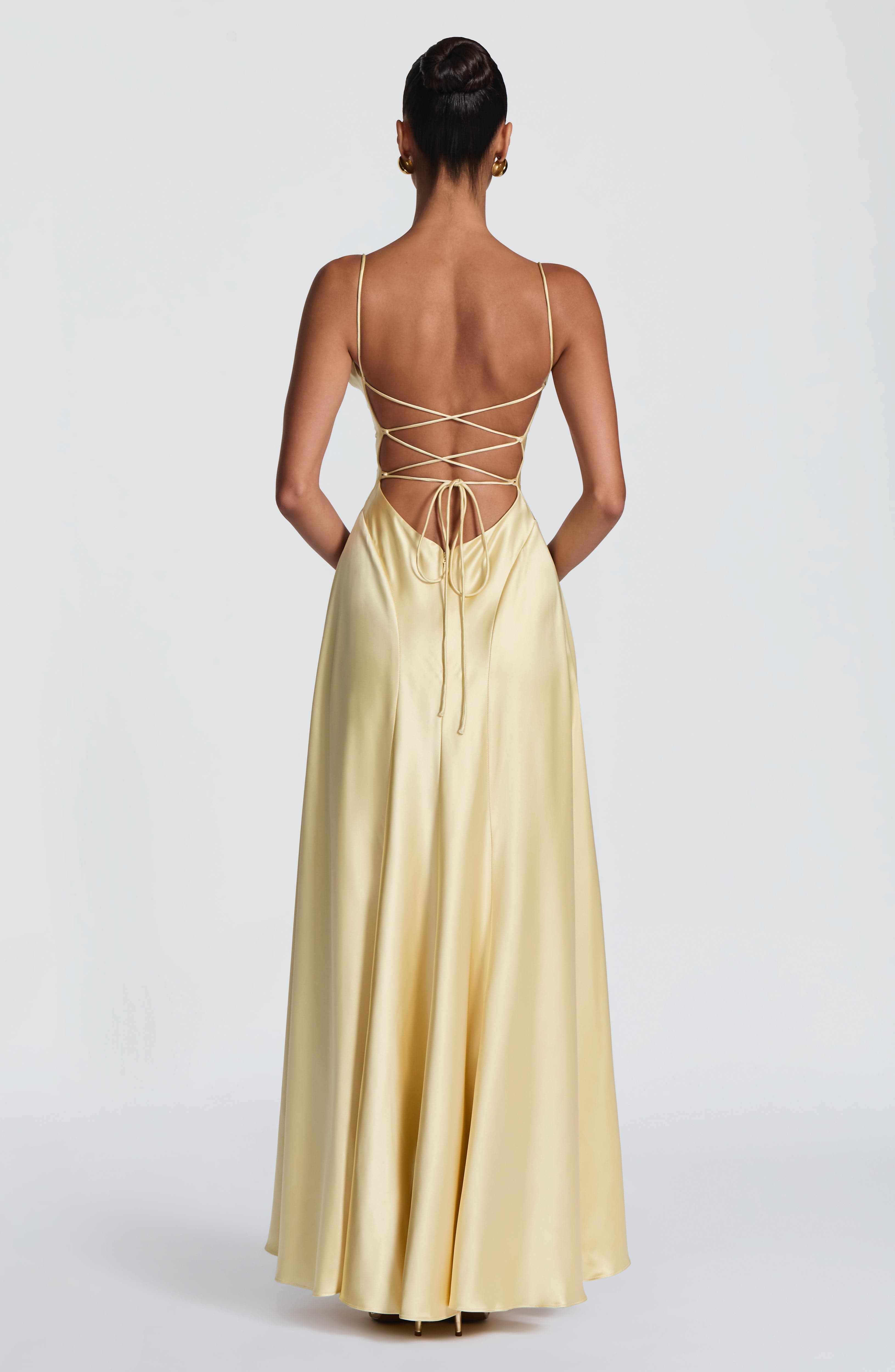 Flourenne Adeline Maxi Dress in Lemon