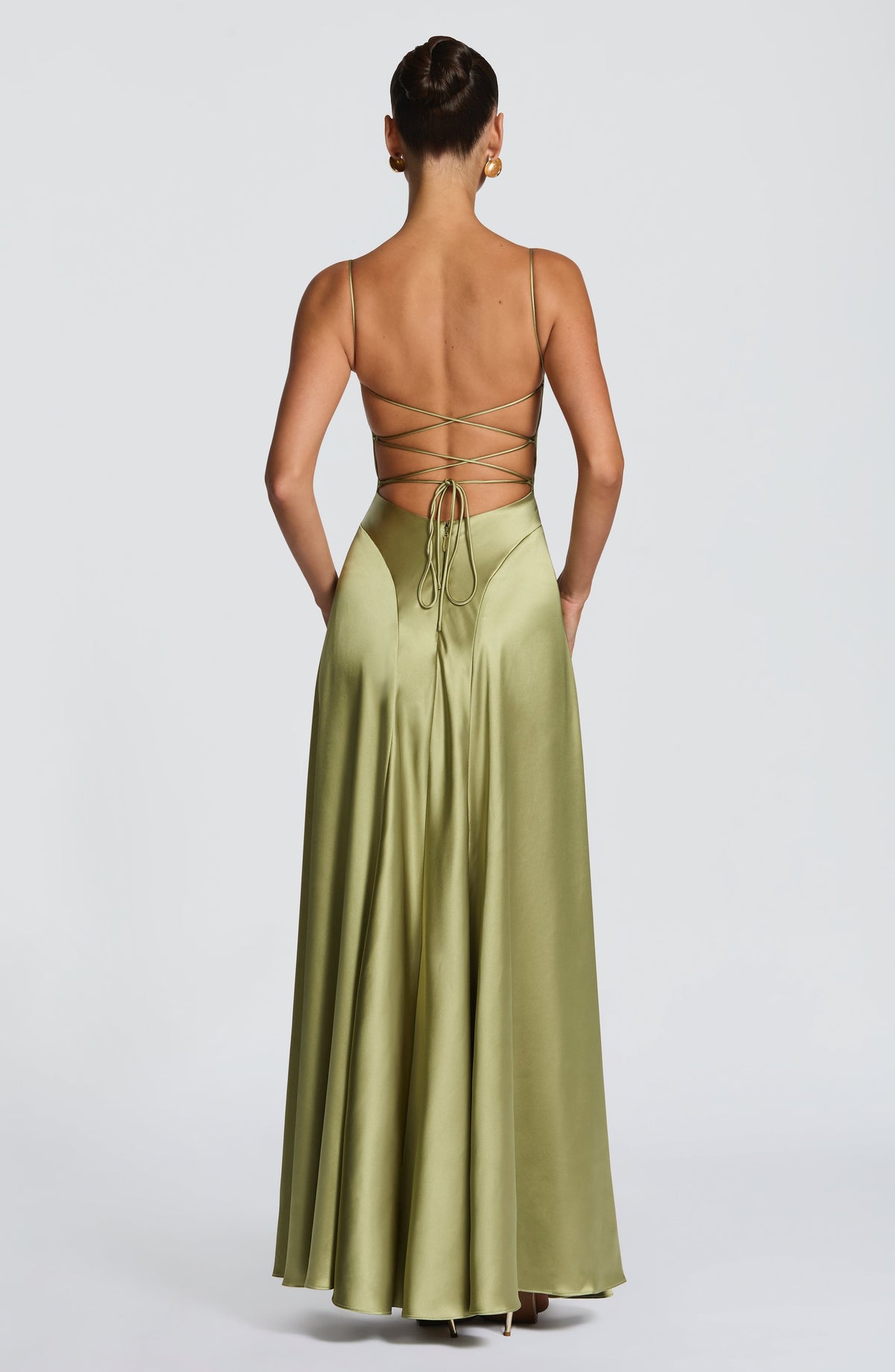 Flourenne Adeline Maxi Dress in Light Olive
