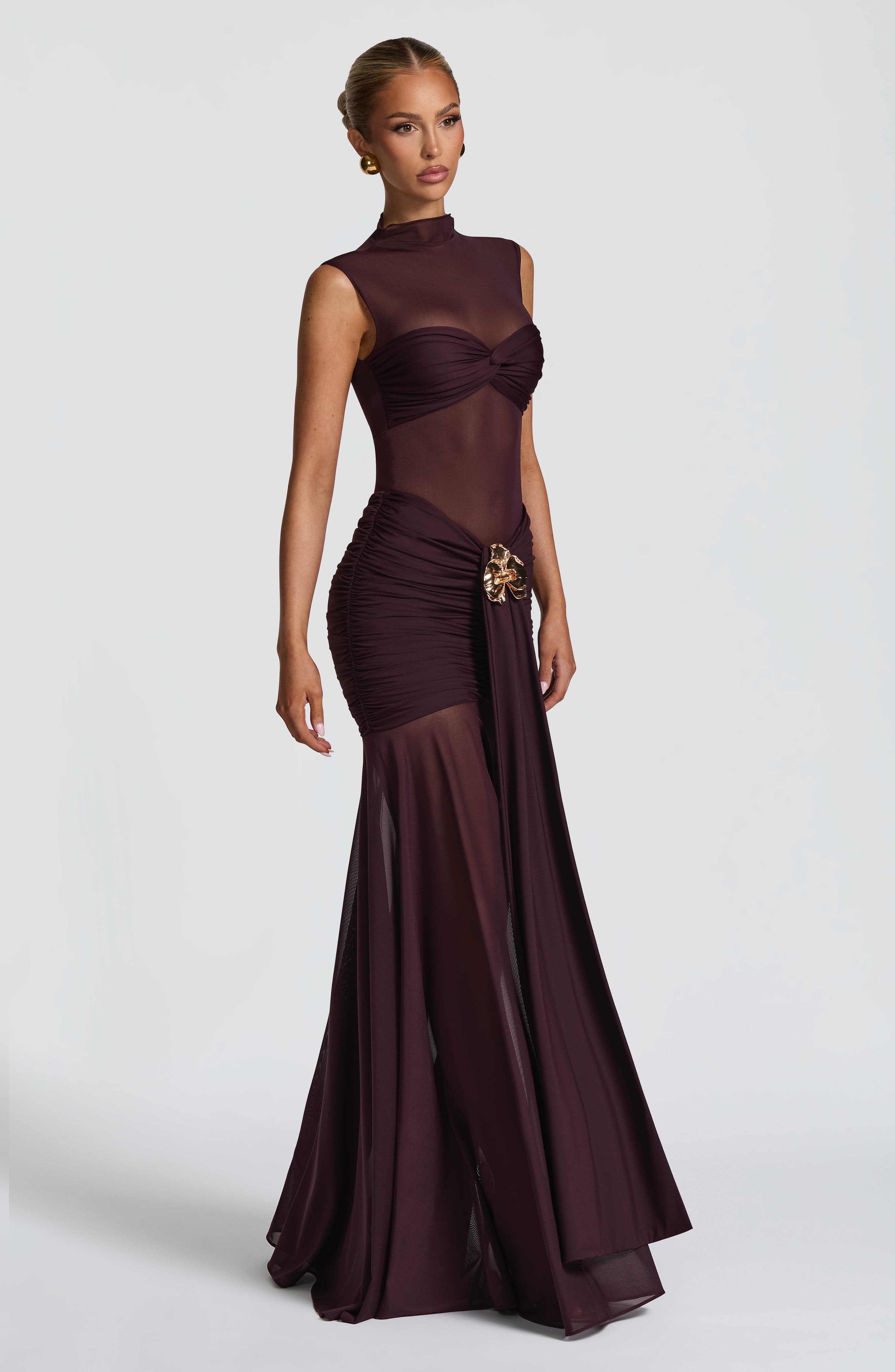 Flourenne Adina Rose Top in Plum