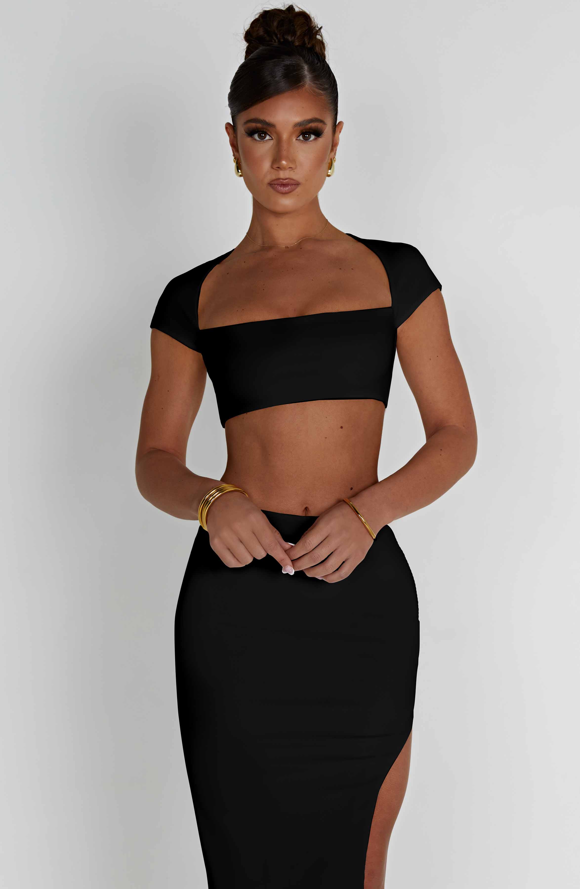 Flourenne Adornia Top in Black