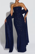 Flourenne Agnessa Shawl in Navy Sparkle