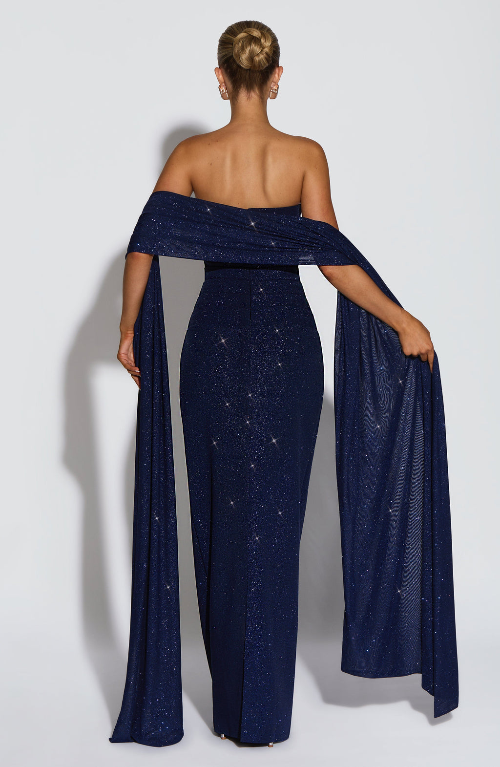 Flourenne Agnessa Shawl in Navy Sparkle
