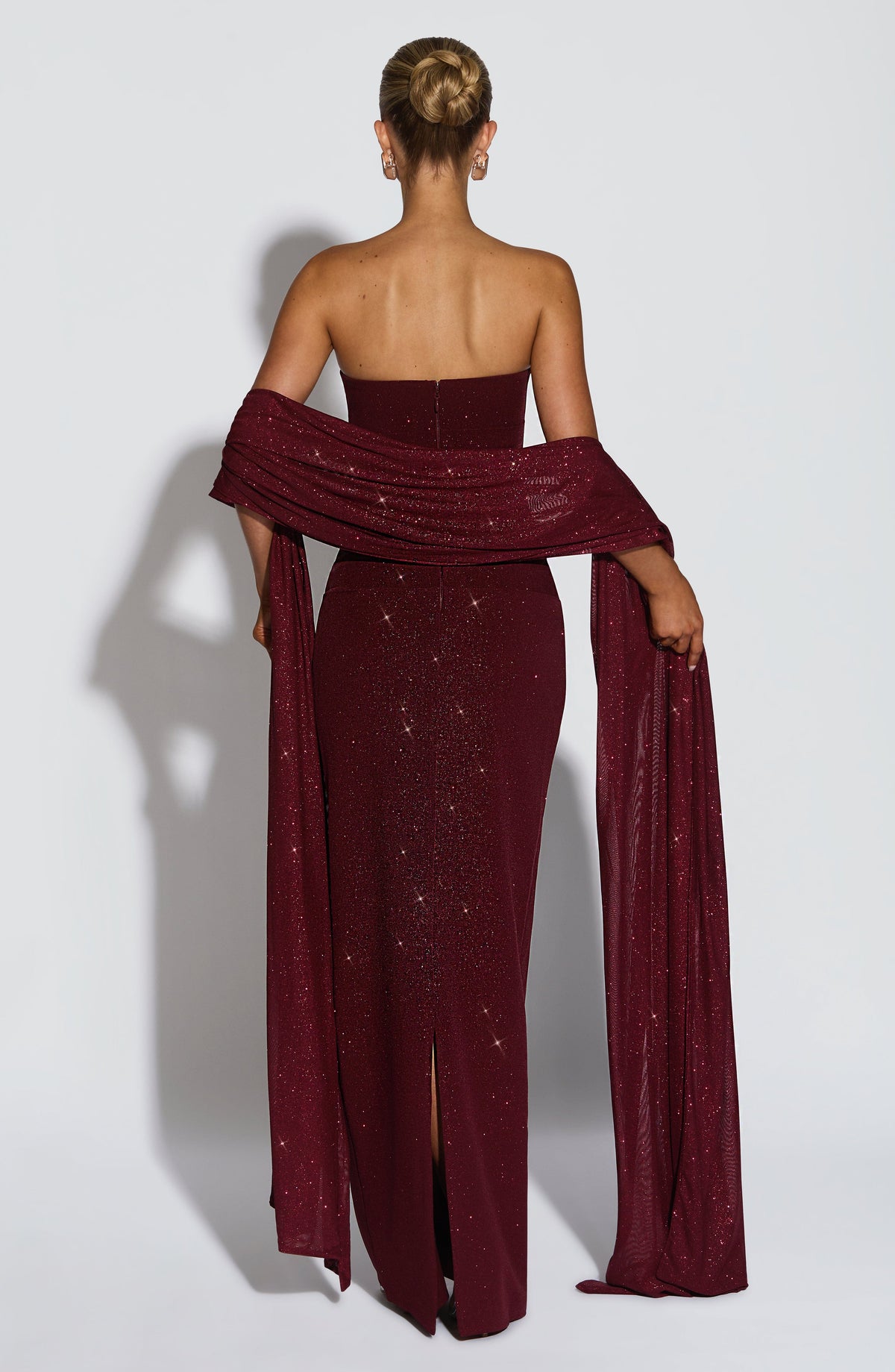 Flourenne Agnessa Shawl in Wine Sparkle