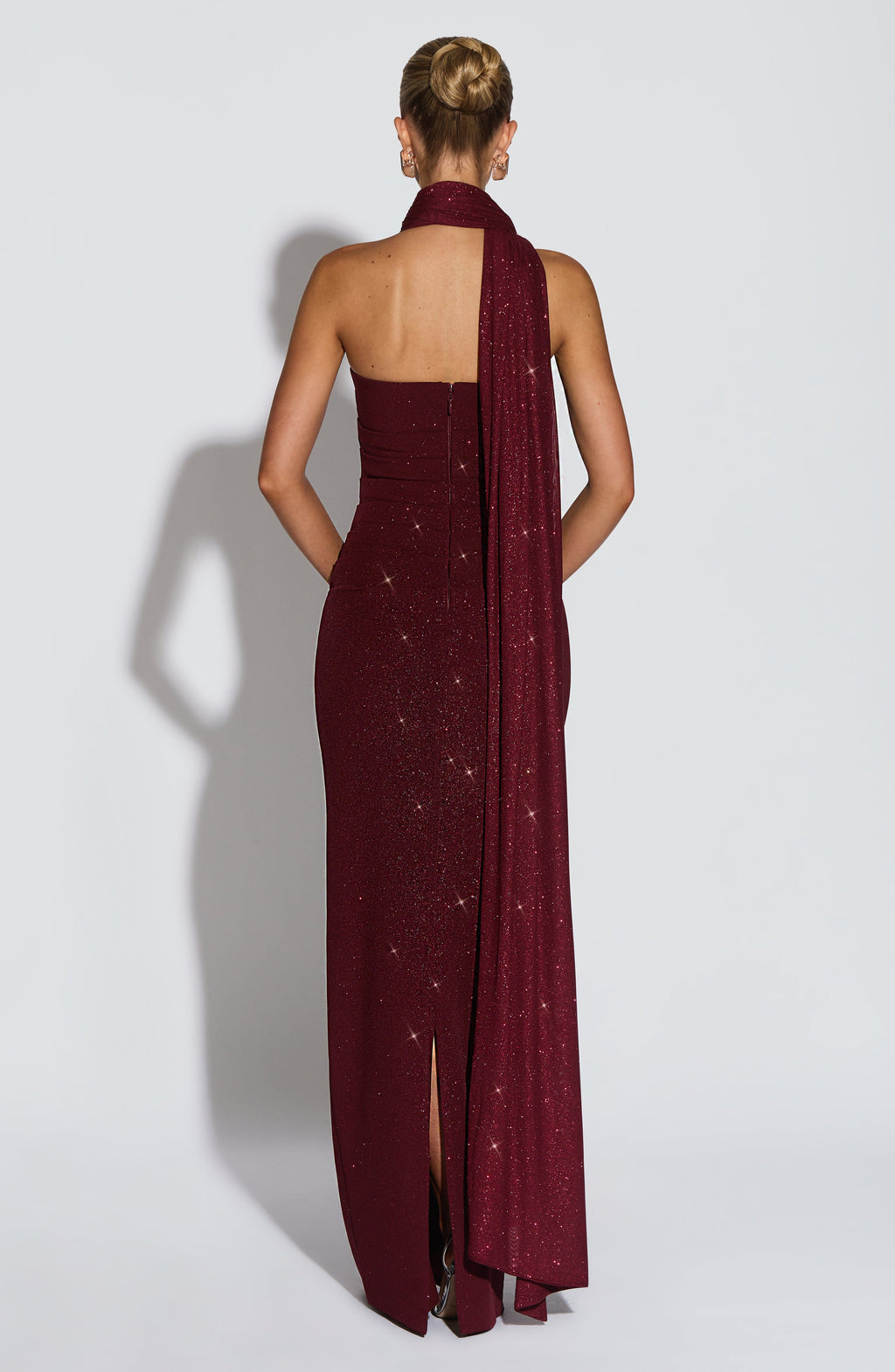 Flourenne Agnessa Shawl in Wine Sparkle