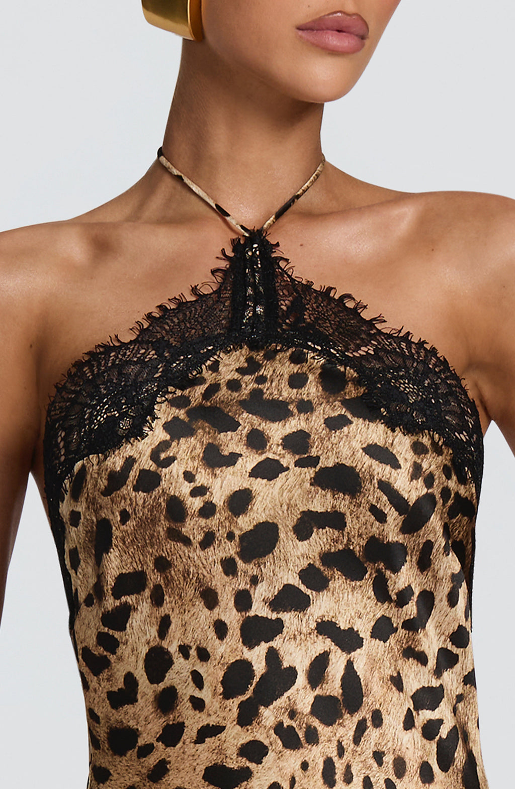 Flourenne Agneta Maxi Dress in Leopard Print