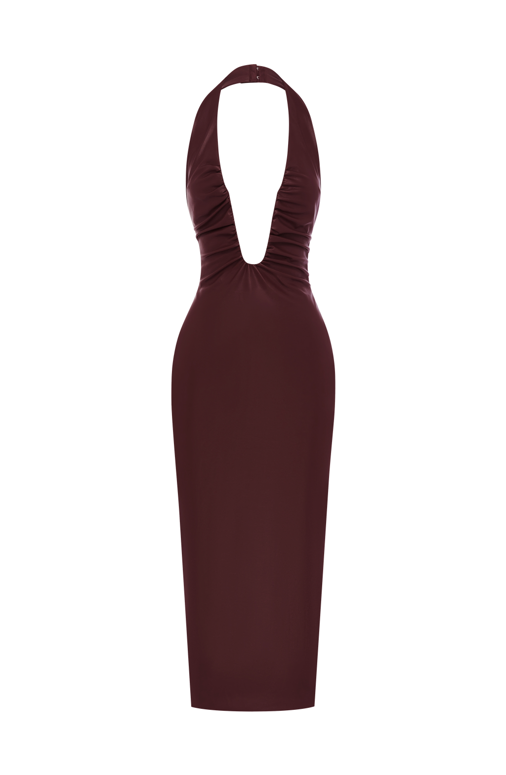 Flourenne Ainslie Midi Dress in Burgundy