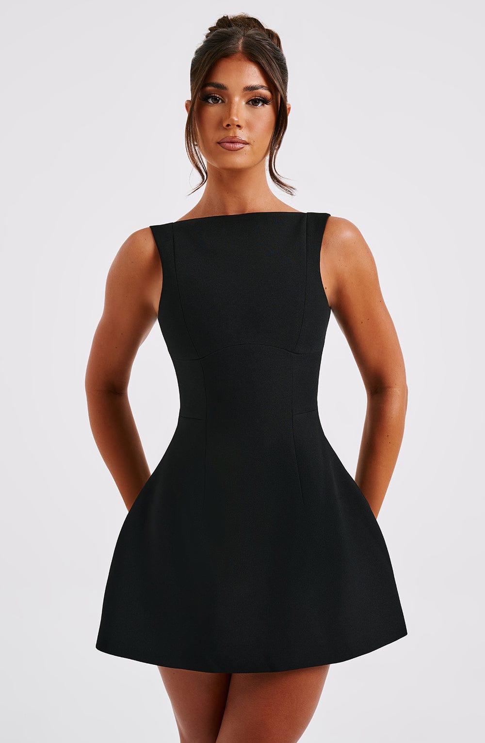Flourenne Alanis Mini Dress in Black