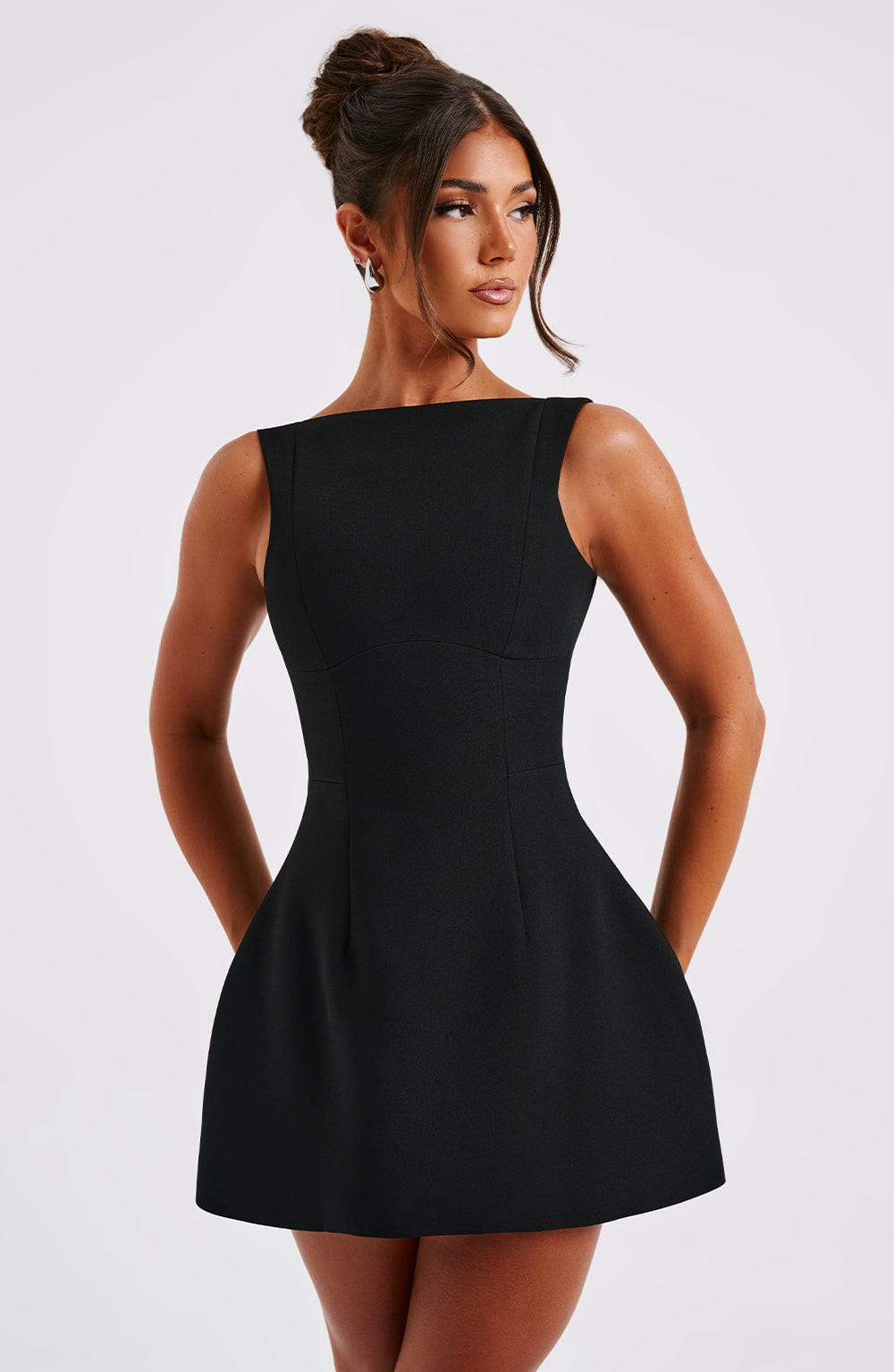 Flourenne Alanis Mini Dress in Black