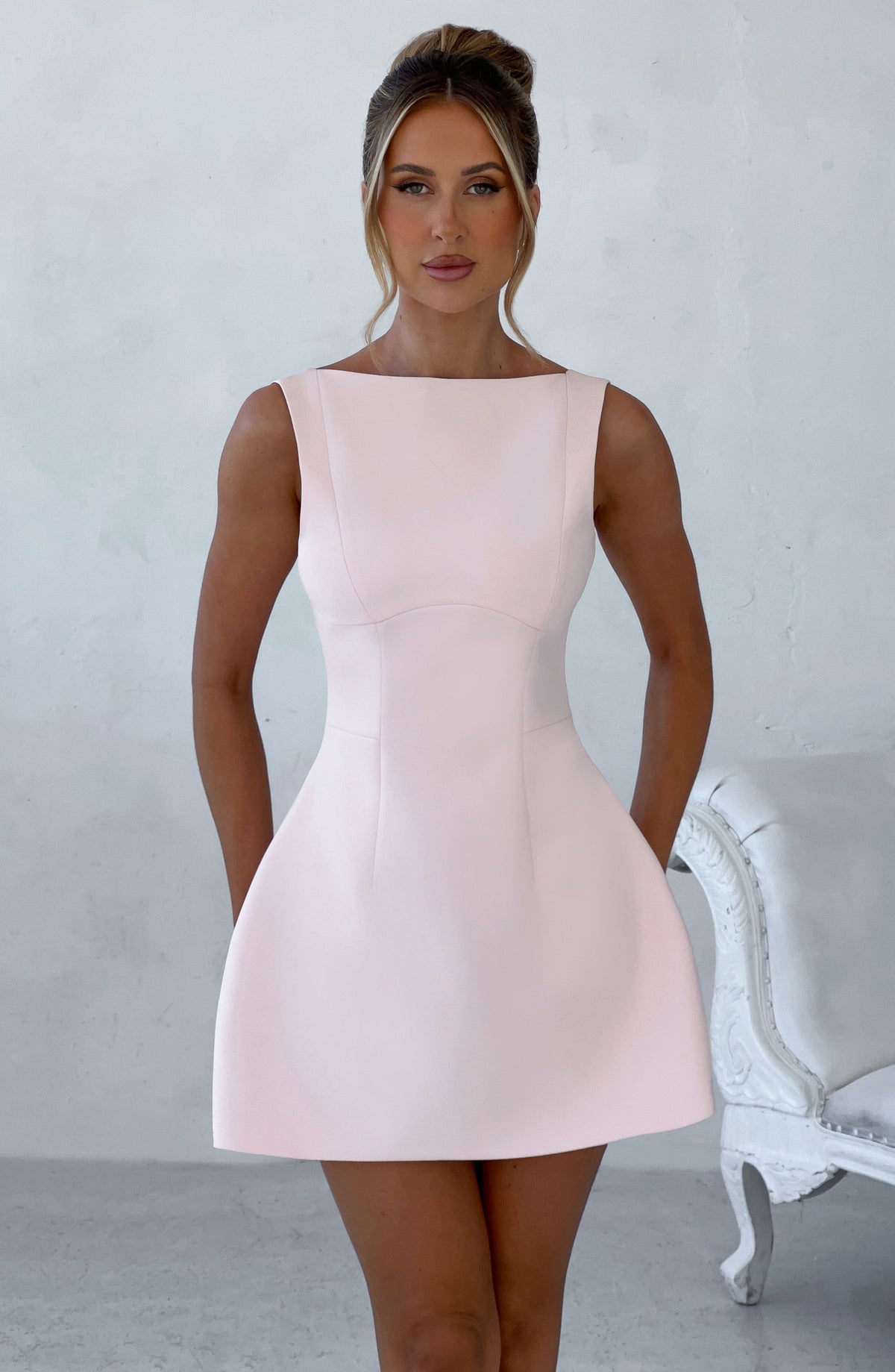 Flourenne Alanis Mini Dress in Blush