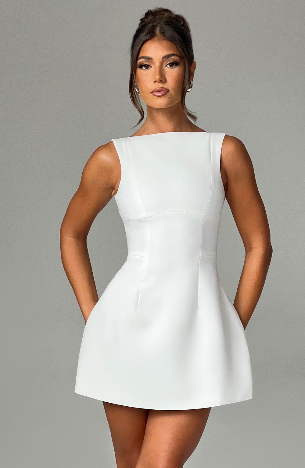 Flourenne Alanis Mini Dress in Ivory