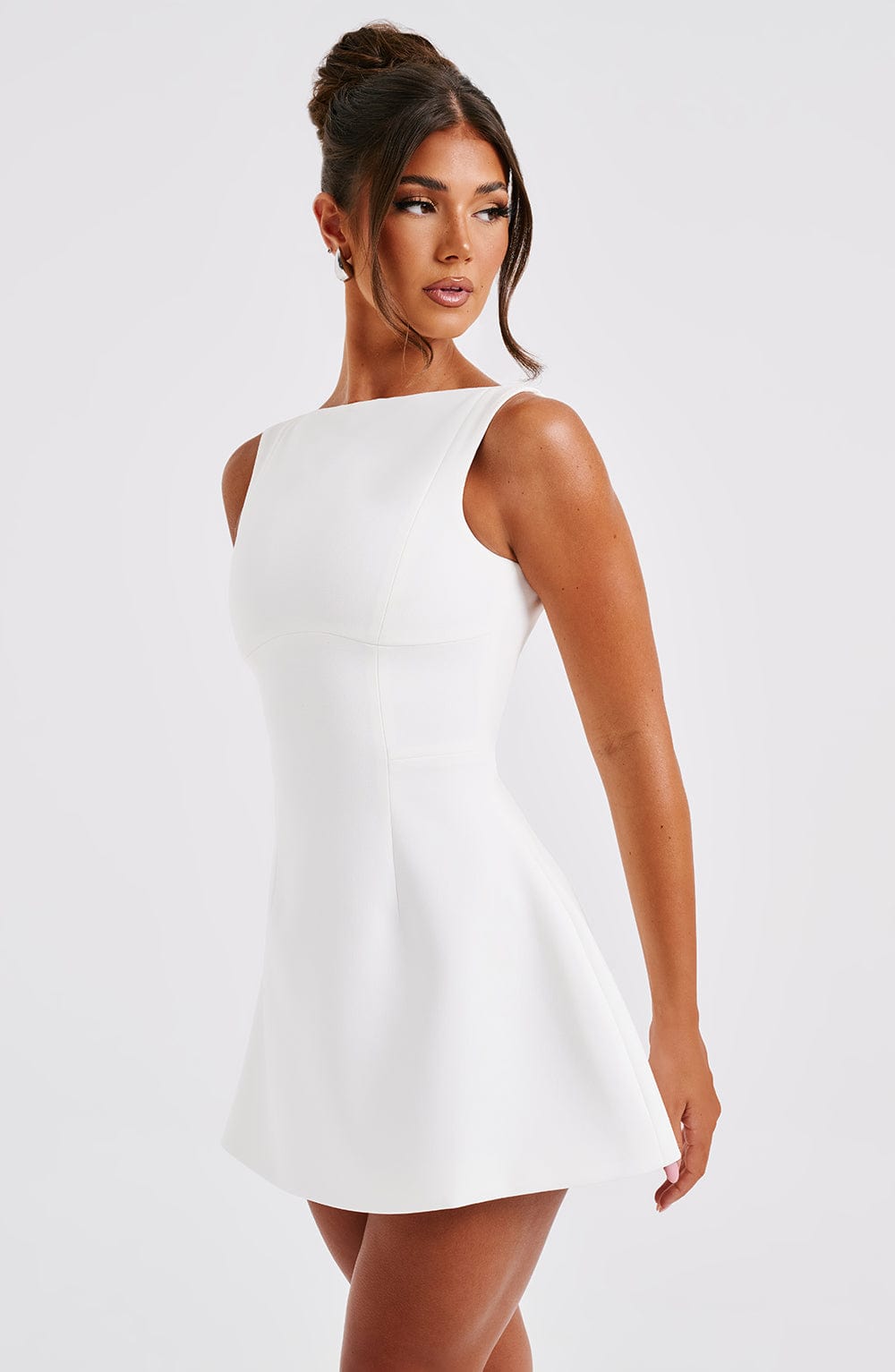 Flourenne Alanis Mini Dress in Ivory