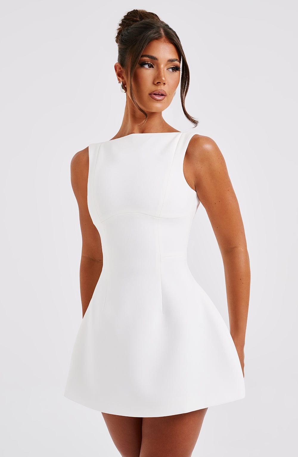 Flourenne Alanis Mini Dress in Ivory