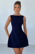 Flourenne Alanis Mini Dress in Navy