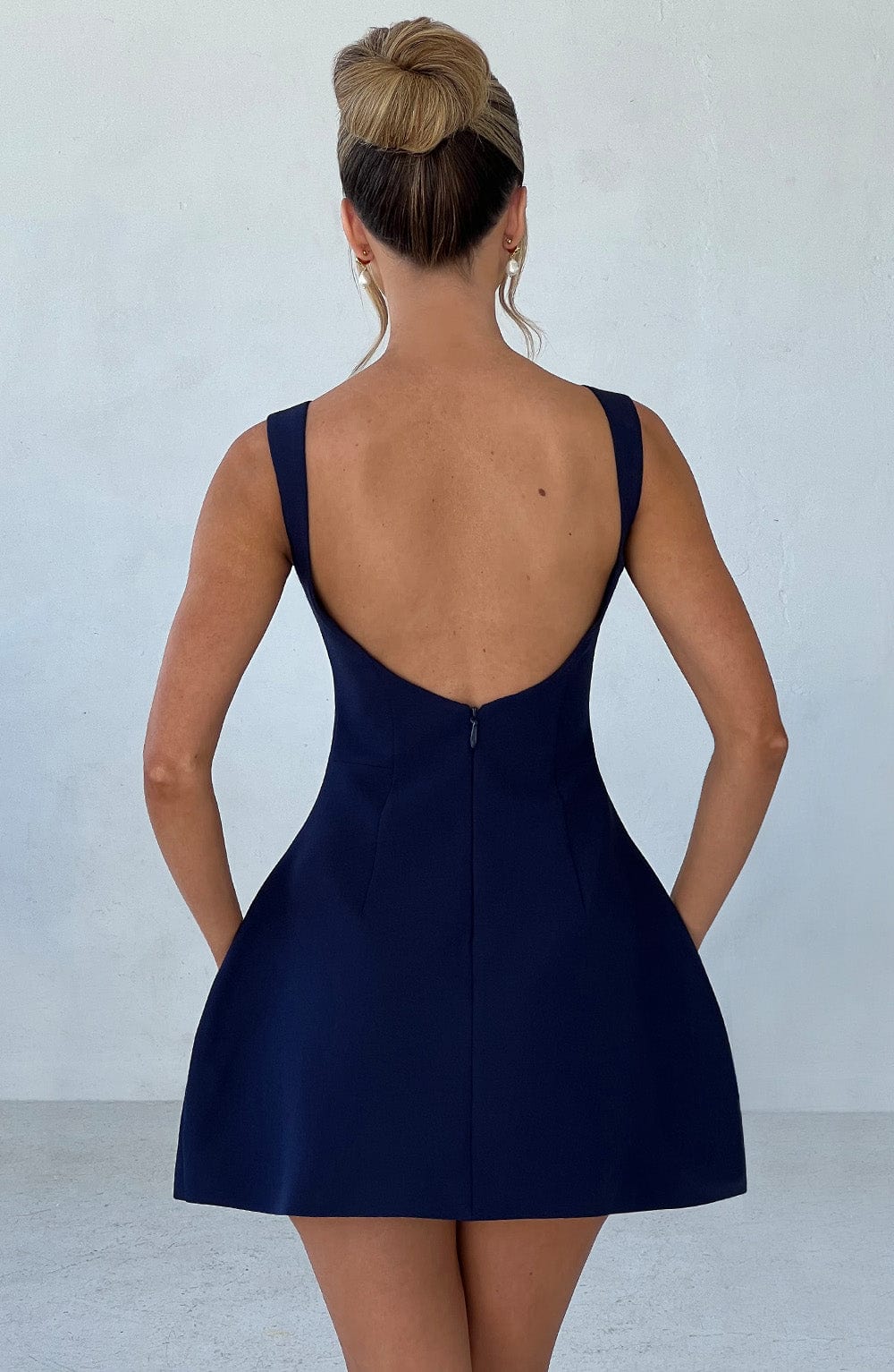 Flourenne Alanis Mini Dress in Navy