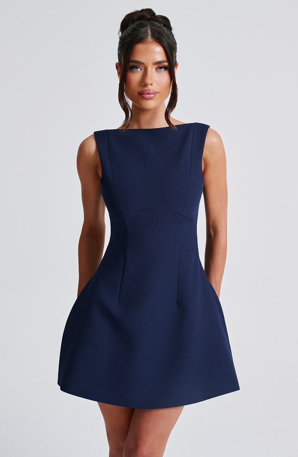 Flourenne Alanis Mini Dress in Navy