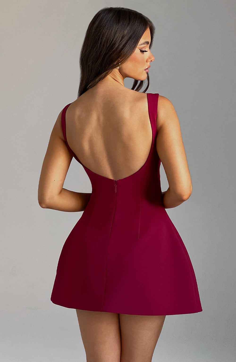 Flourenne Alanis Mini Dress in Wine