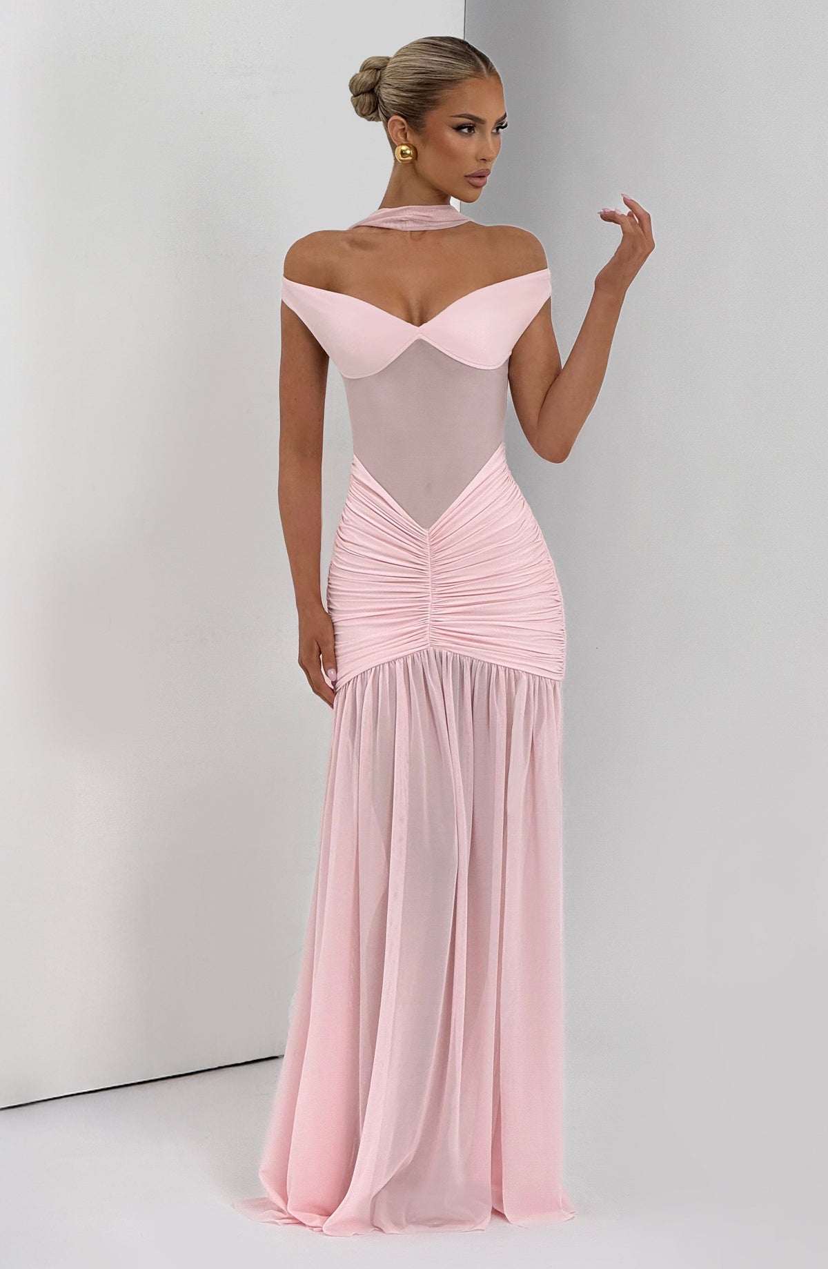 Flourenne Alaya Maxi Dress in Blush