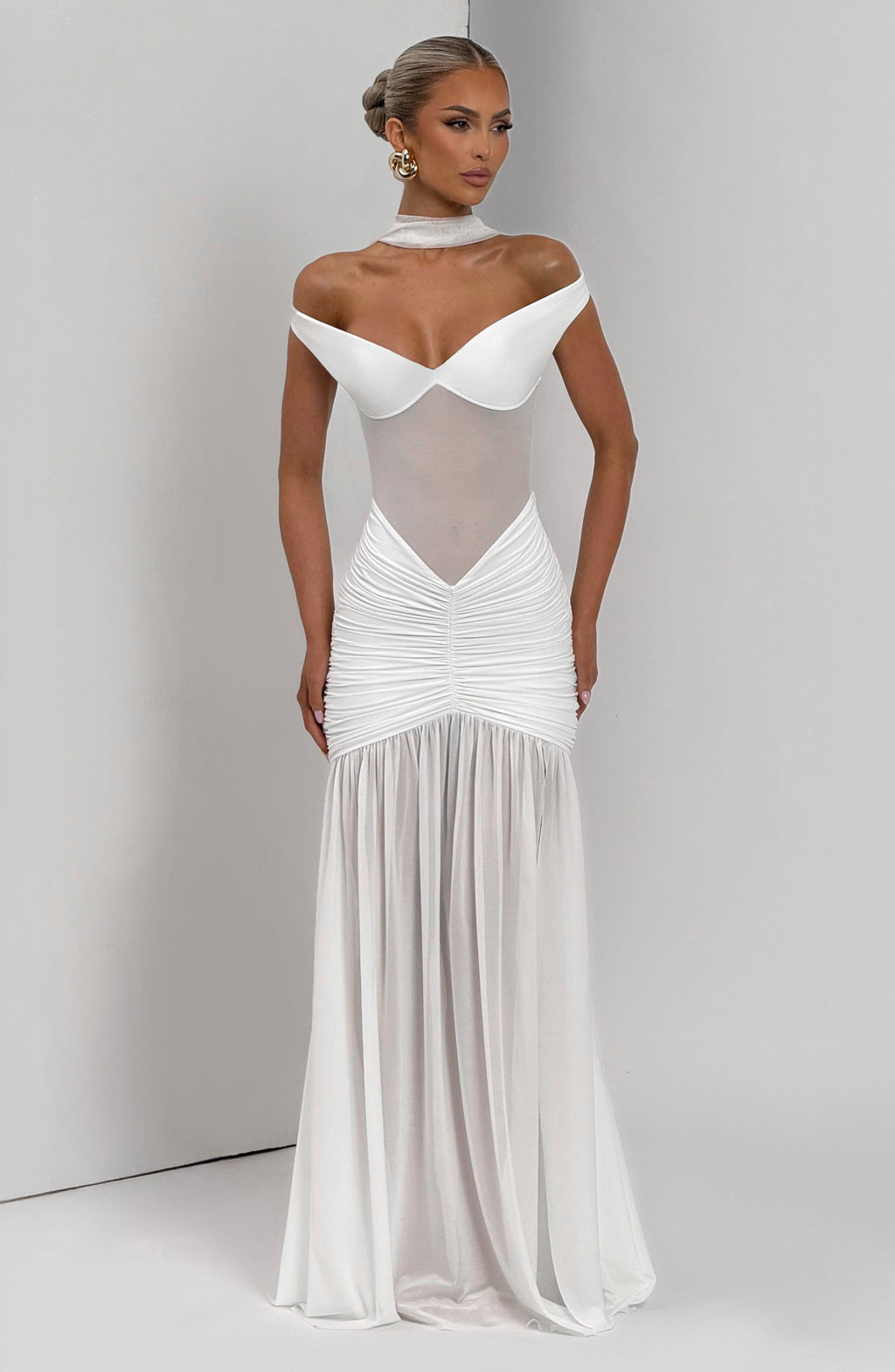 Flourenne Alaya Maxi Dress in Ivory