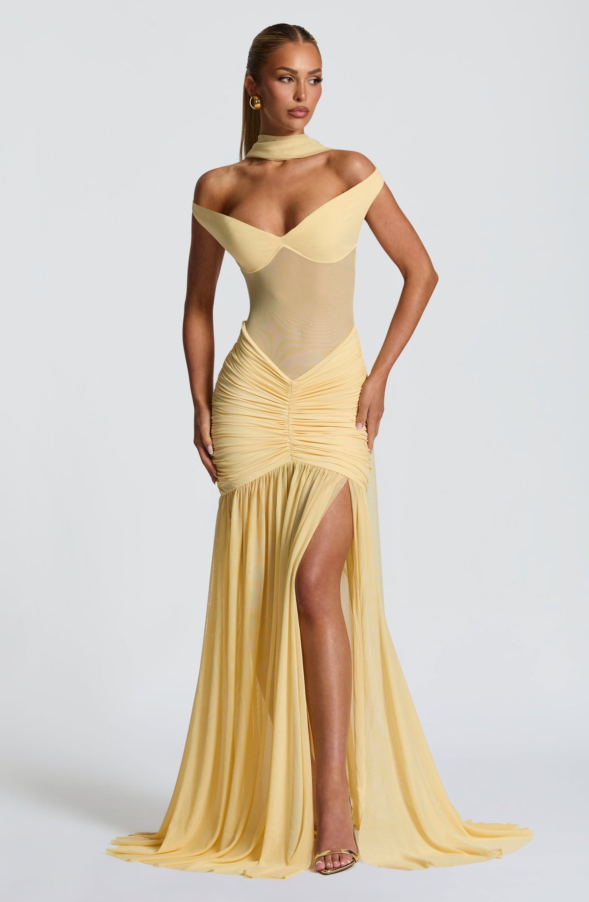 Flourenne Alaya Maxi Dress in Lemon