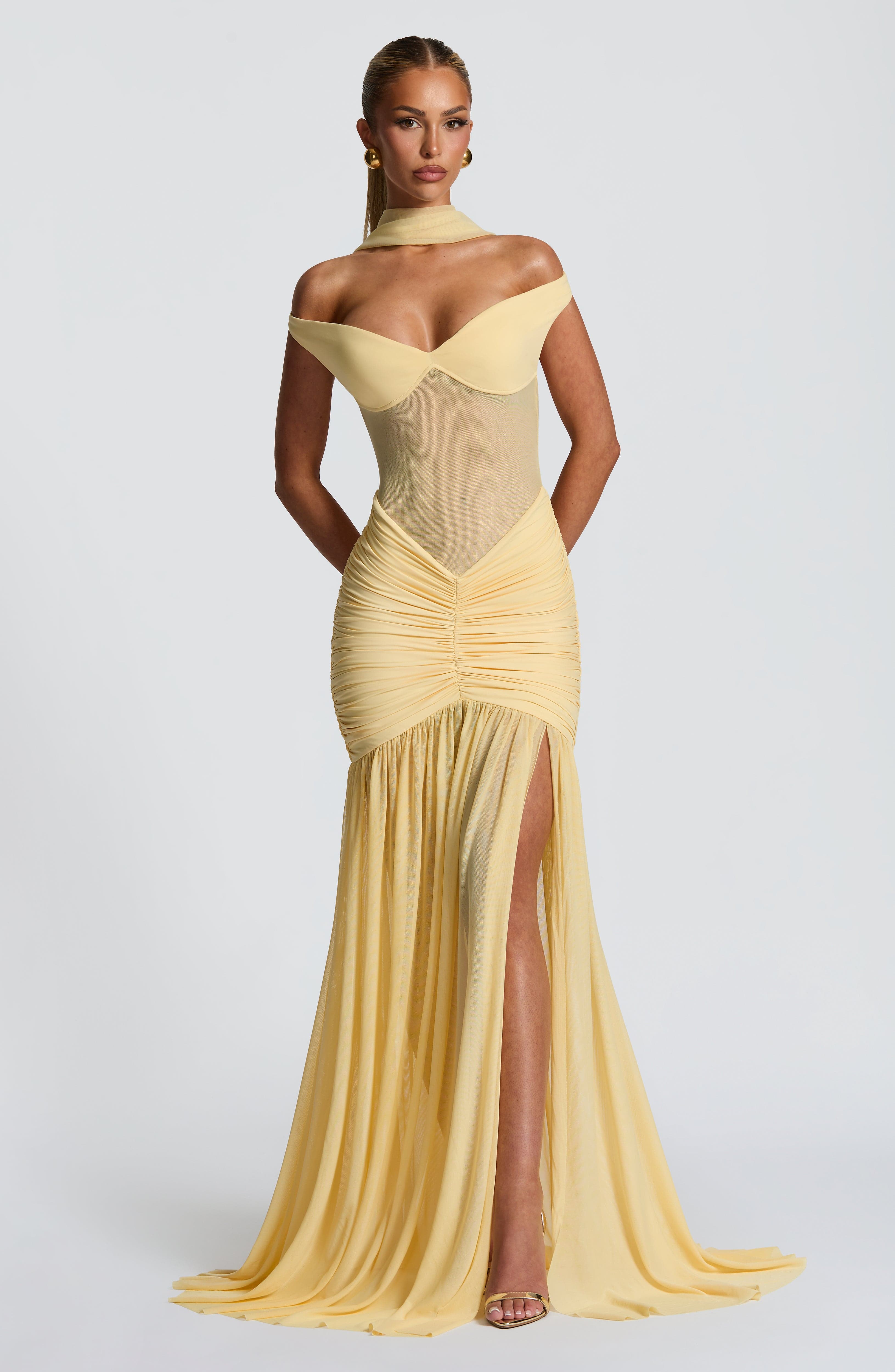 Flourenne Alaya Maxi Dress in Lemon