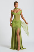 Flourenne Alaya Maxi Dress in Olive