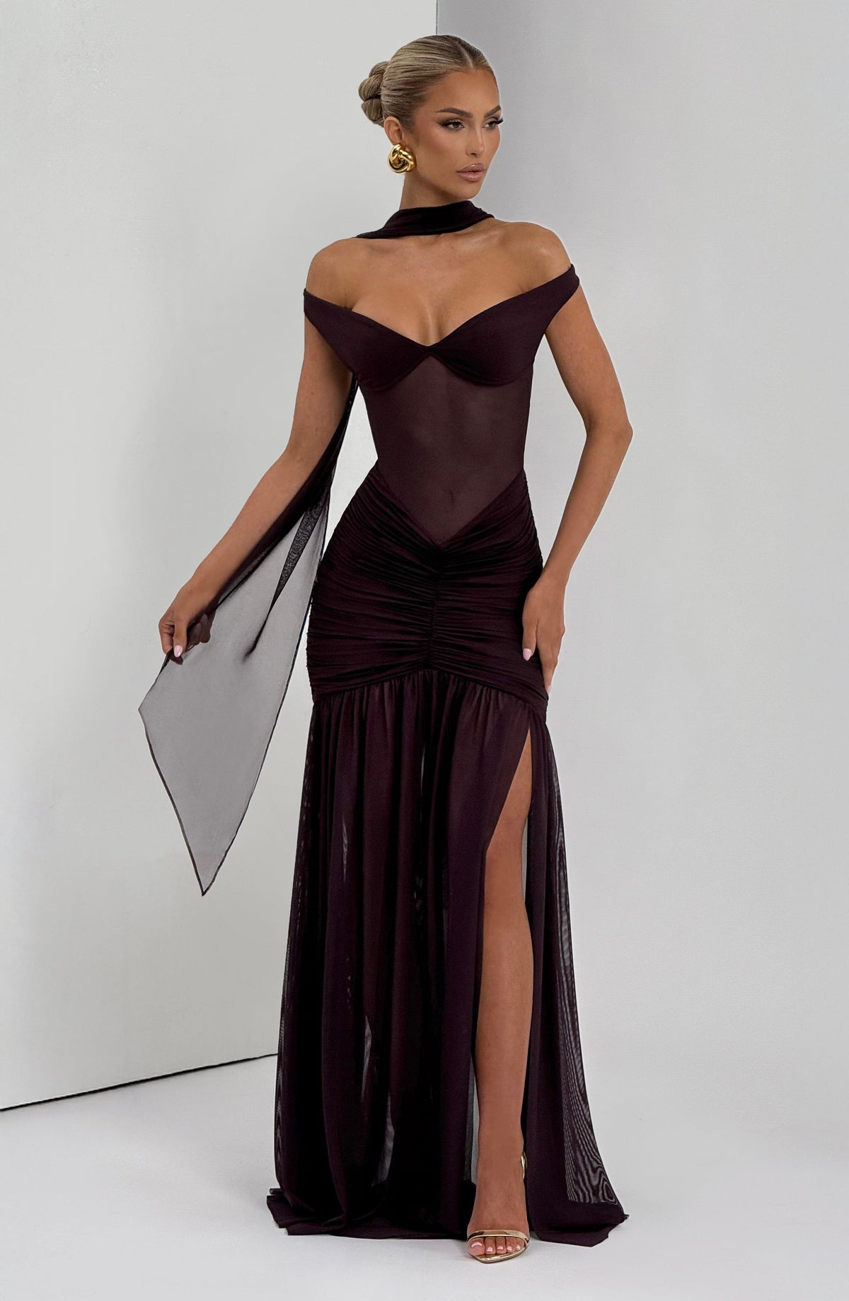 Flourenne Alaya Maxi Dress in Plum