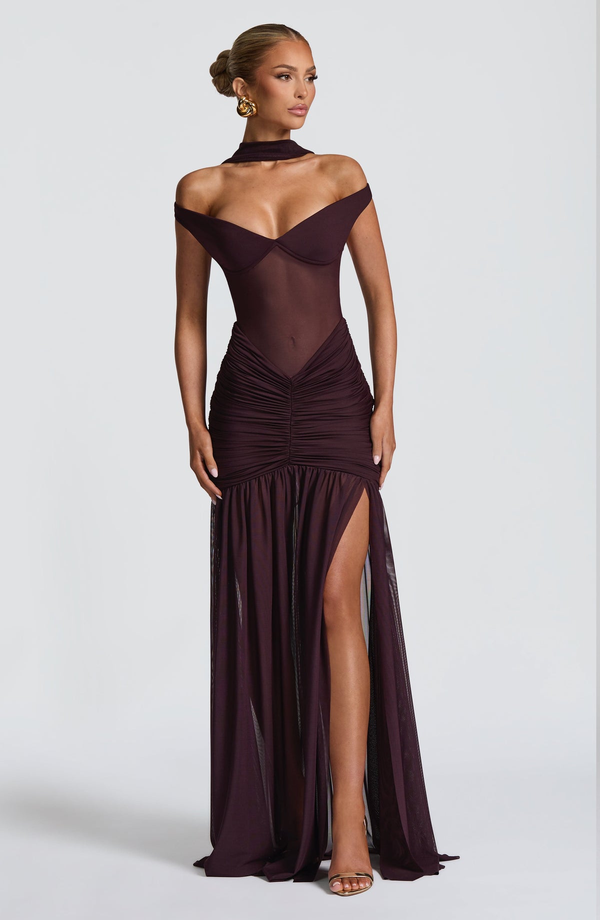 Flourenne Alaya Maxi Dress in Plum
