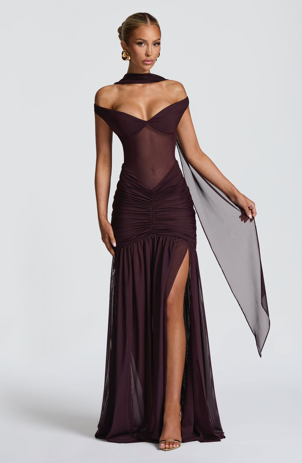 Flourenne Alaya Maxi Dress in Plum