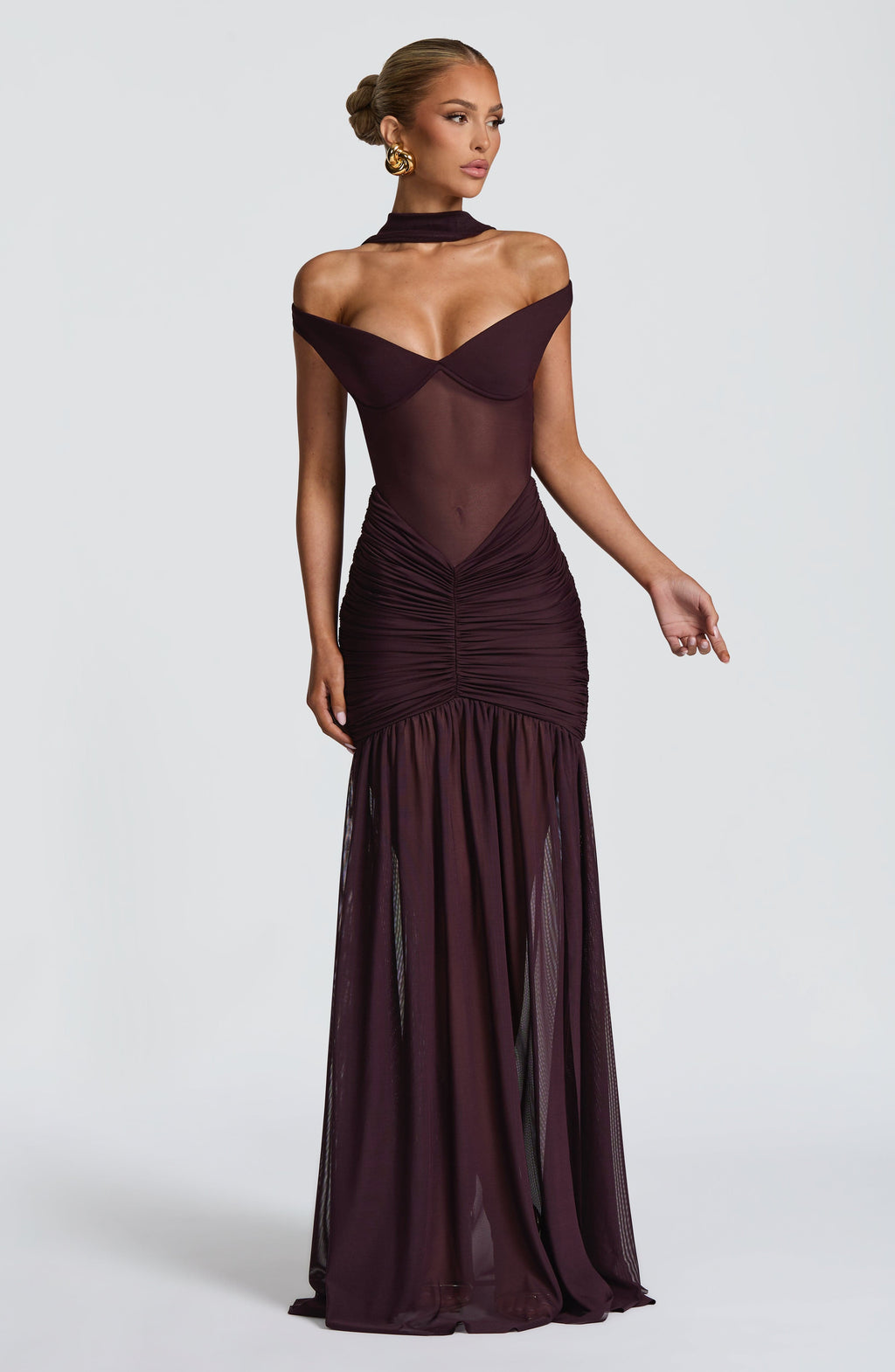 Flourenne Alaya Maxi Dress in Plum