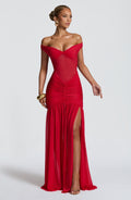 Flourenne Alaya Maxi Dress in Red