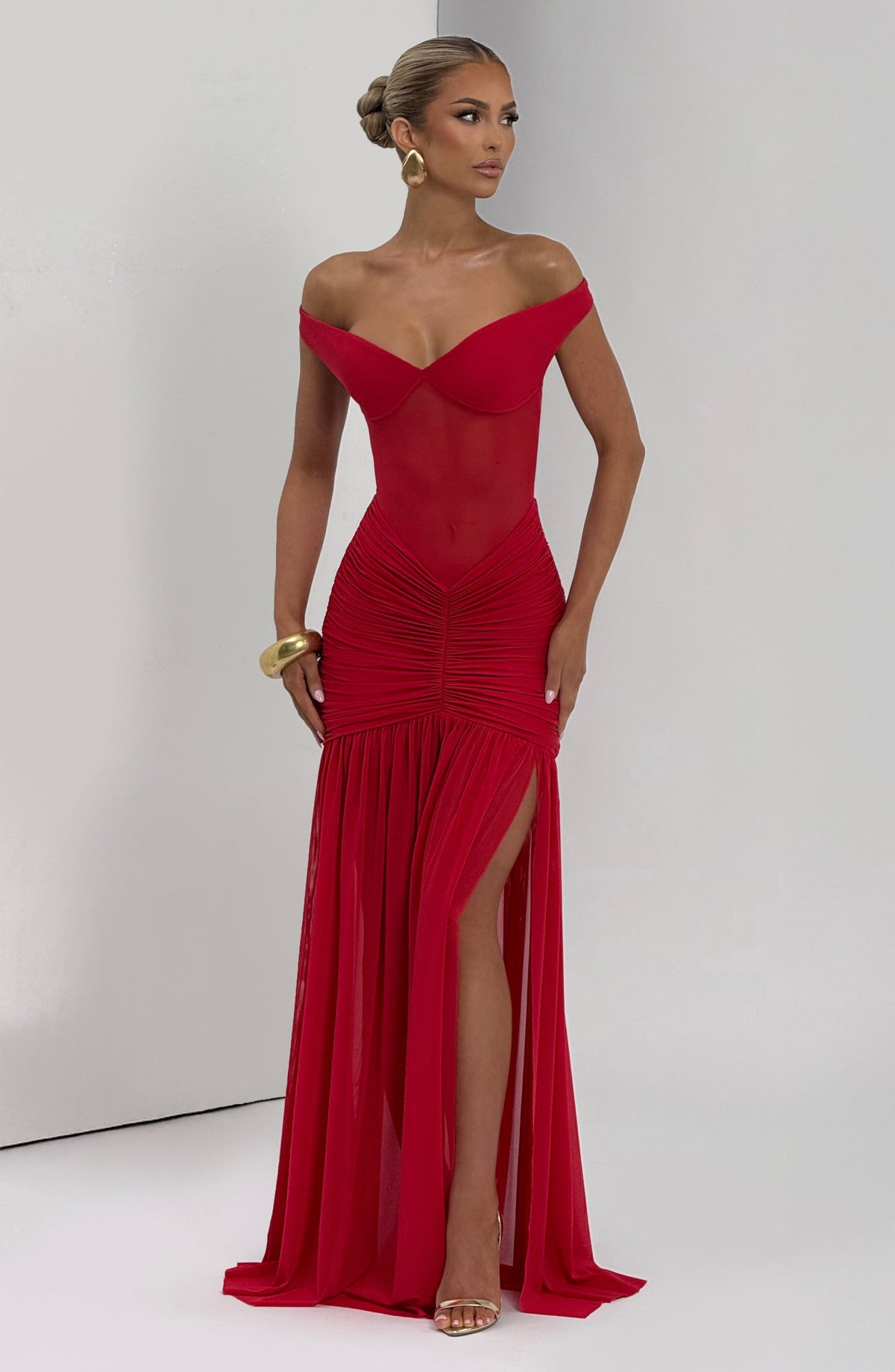 Flourenne Alaya Maxi Dress in Red